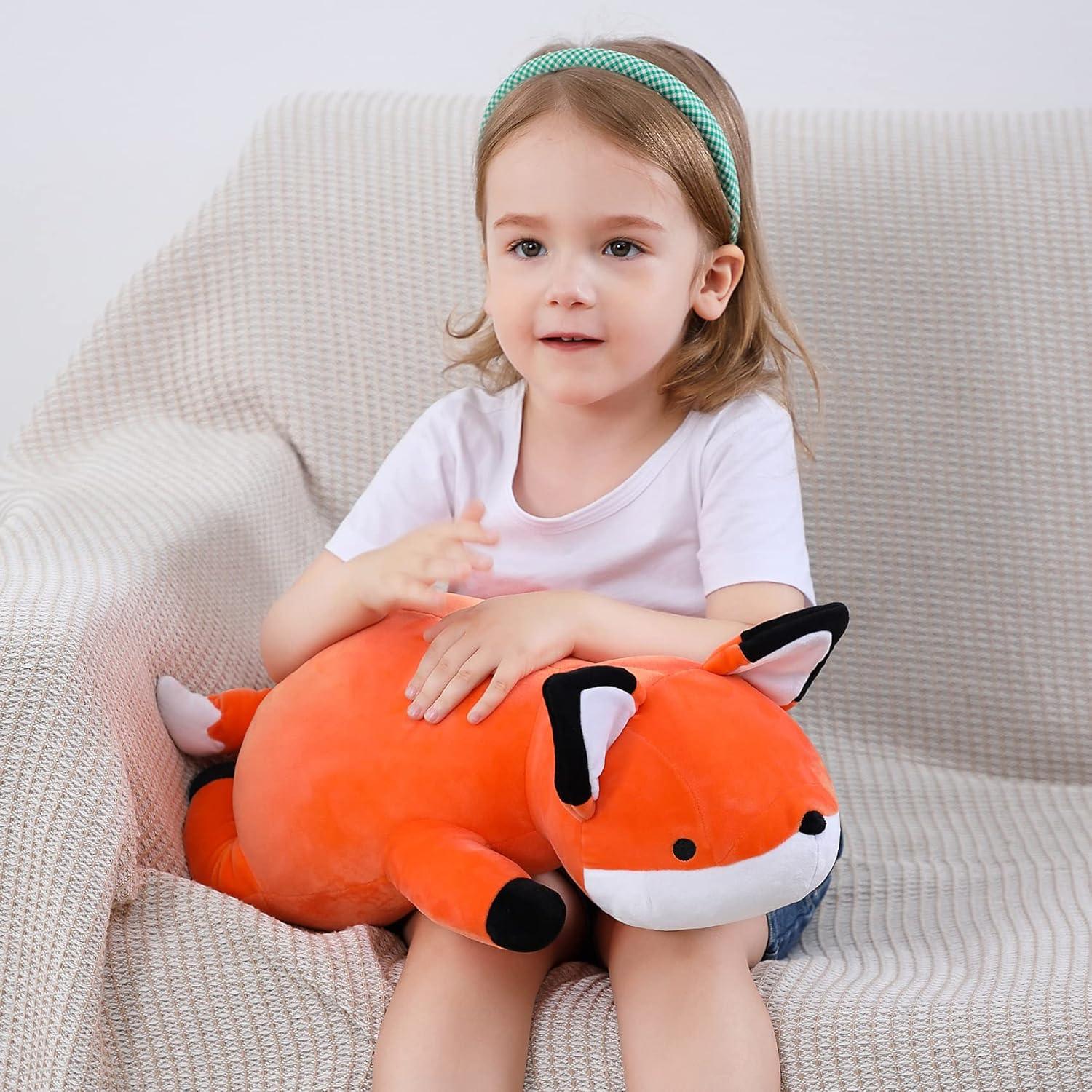 Peluche con Peso Zorro WeBingo 60 cm Suave y Abrazable