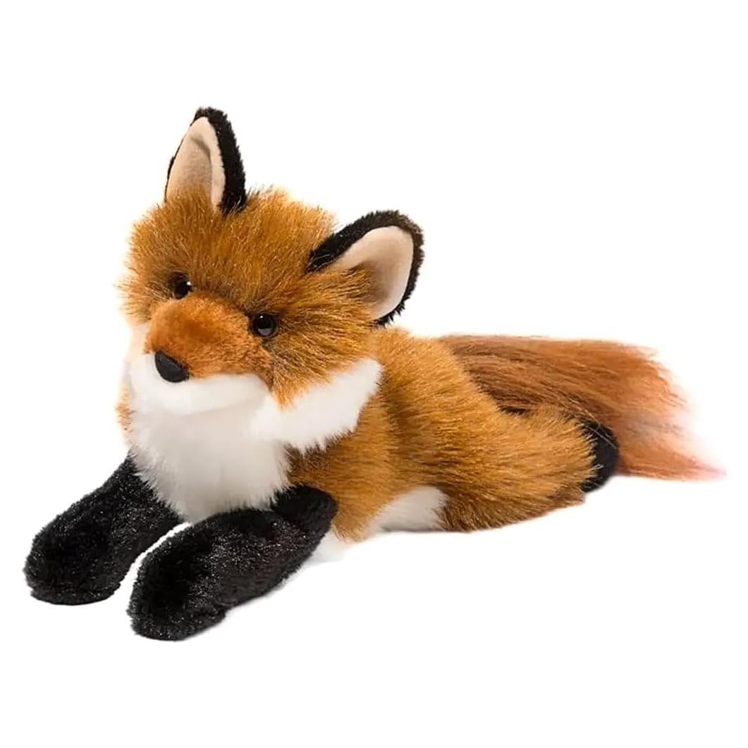 Zorro Rojo de Peluche Douglas Ámbar 31 cm Suave y Realista