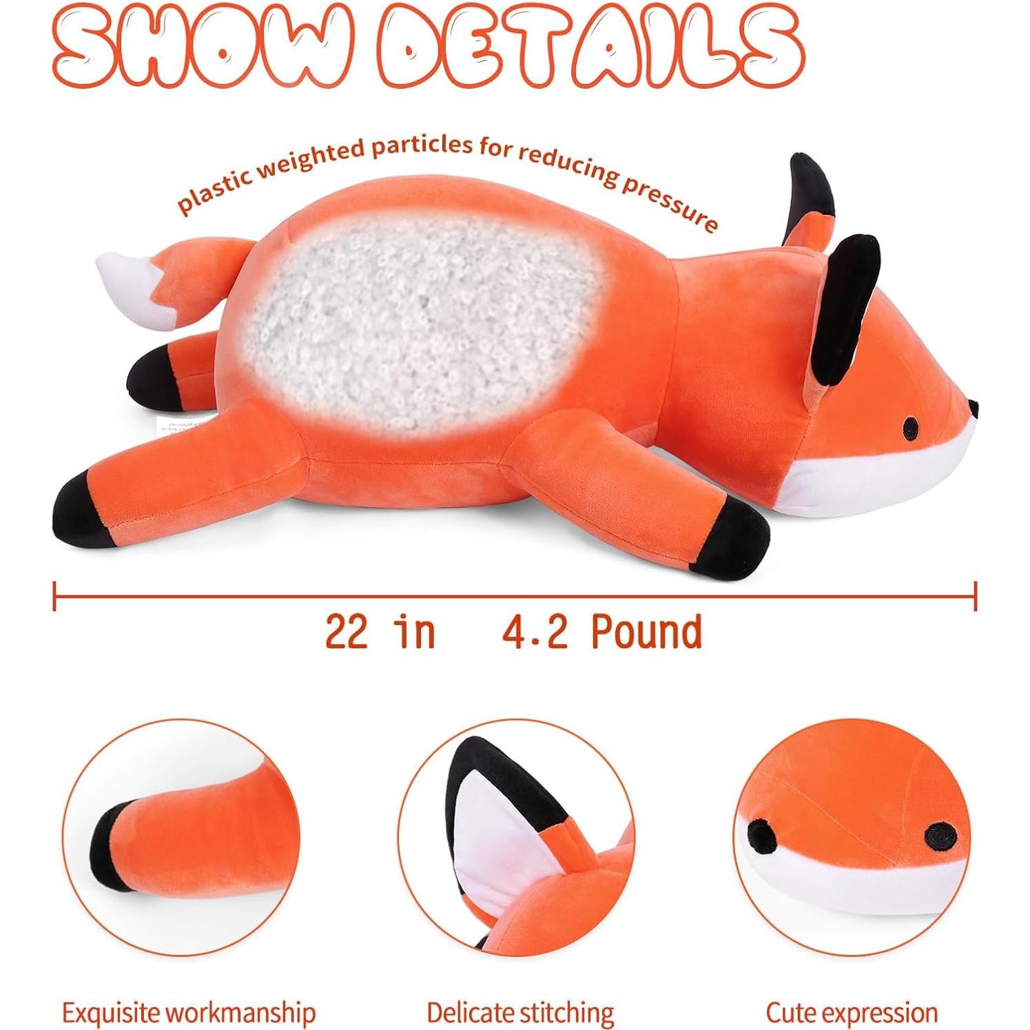 Zorro de Peluche con Peso 56cm E-Tech 1.9kg Almohada