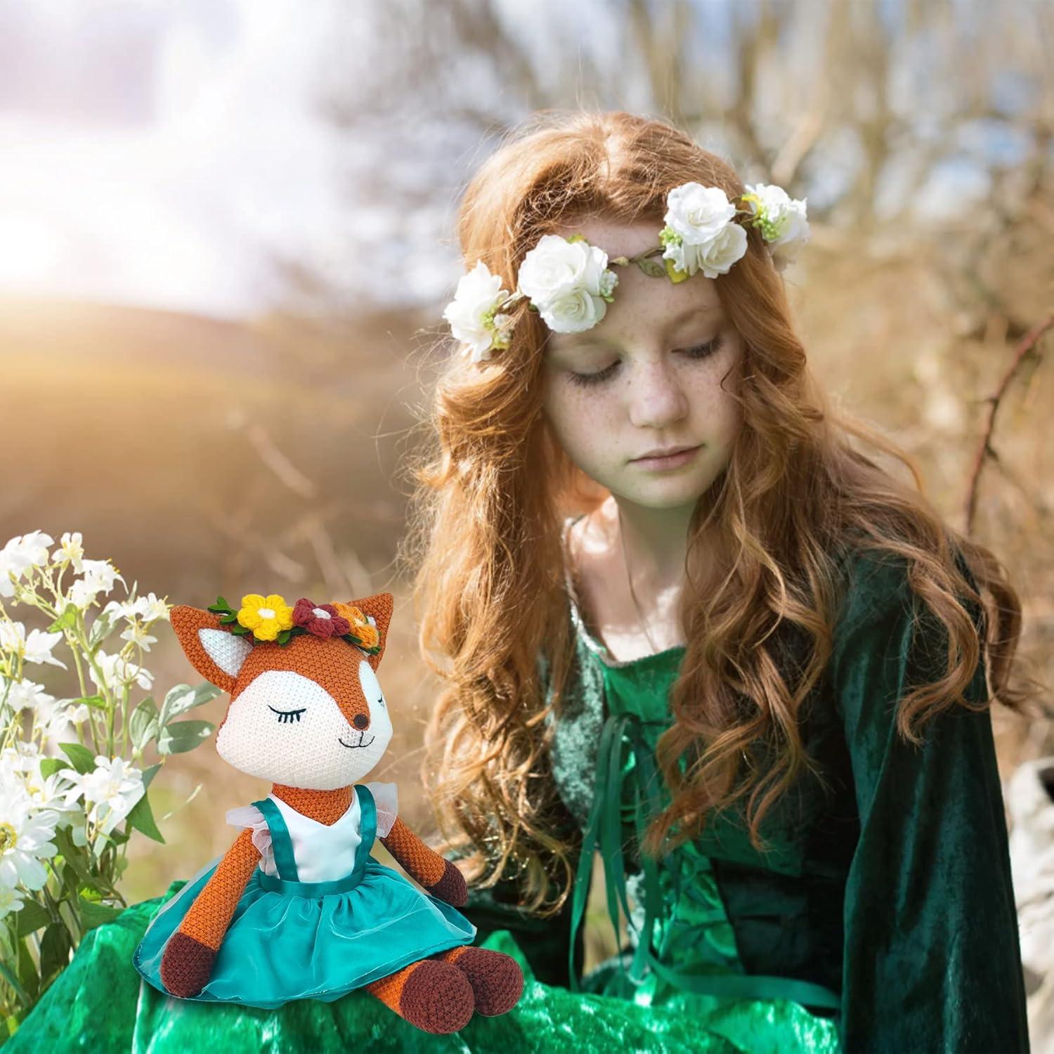 Zorro de Peluche Bailarina JUSTQUNSEEN Naranja 43 cm