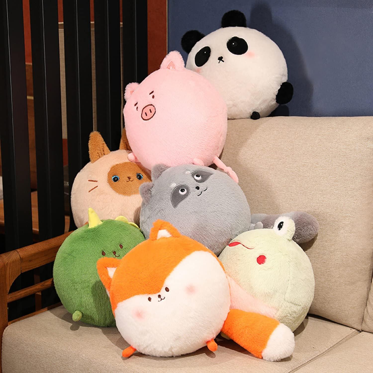 Almohada de Peluche Redonda Zorro Naranja 26.2 cm GOOC