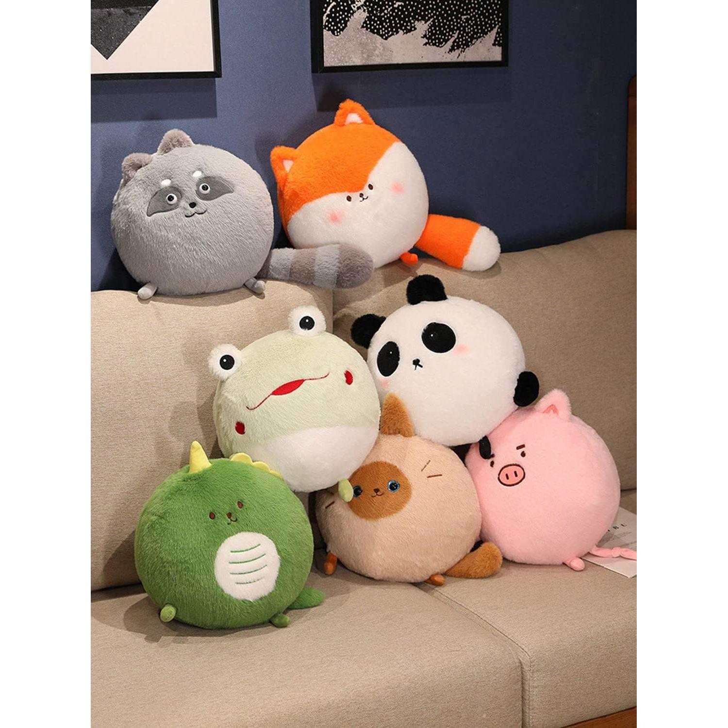 Almohada de Peluche Redonda Zorro Naranja 26.2 cm GOOC