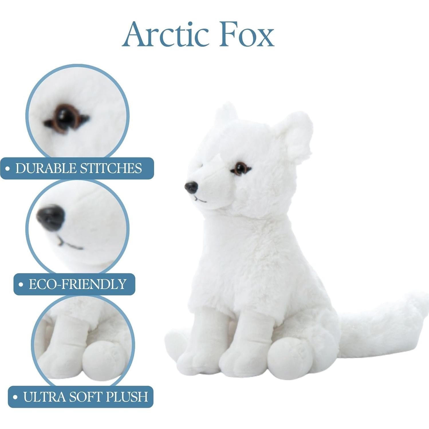 Peluche Zorro Ártico 30.48 cm El Zoológico de Caricias