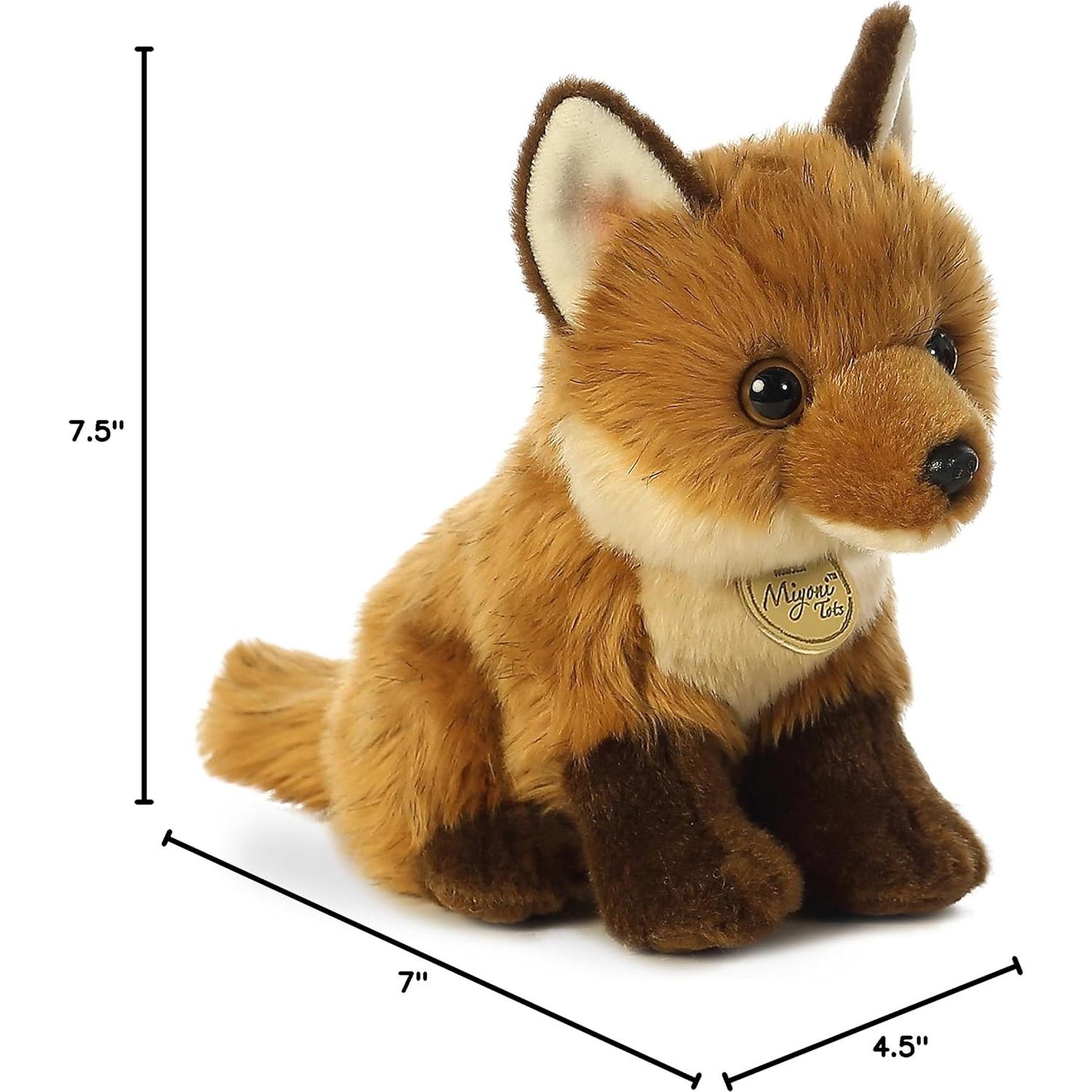 Muñeco de Peluche Zorro Miyoni Aurora 11.4 cm Detalle Realista