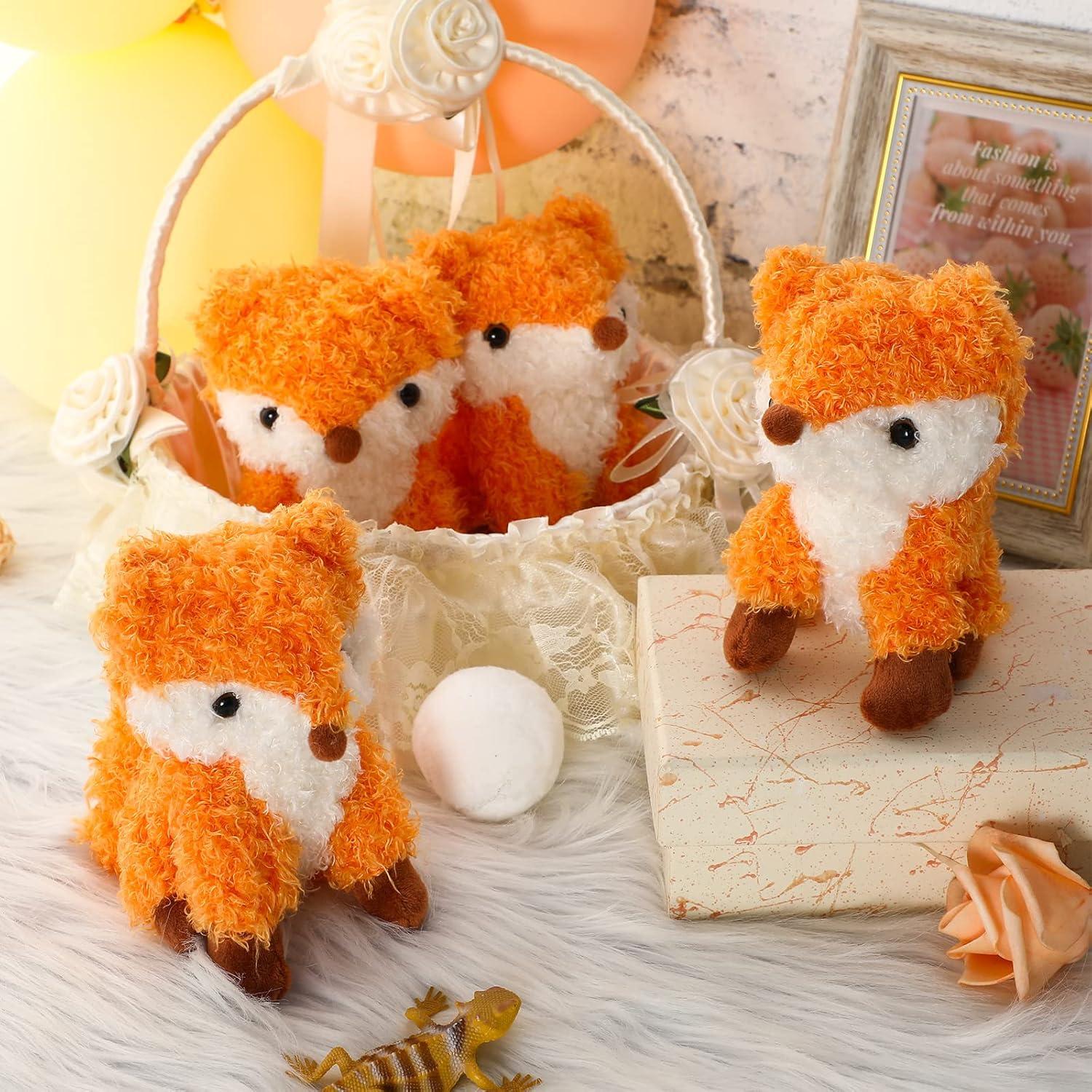 Set de 4 Zorros de Peluche Aoriher 13 cm para Niños