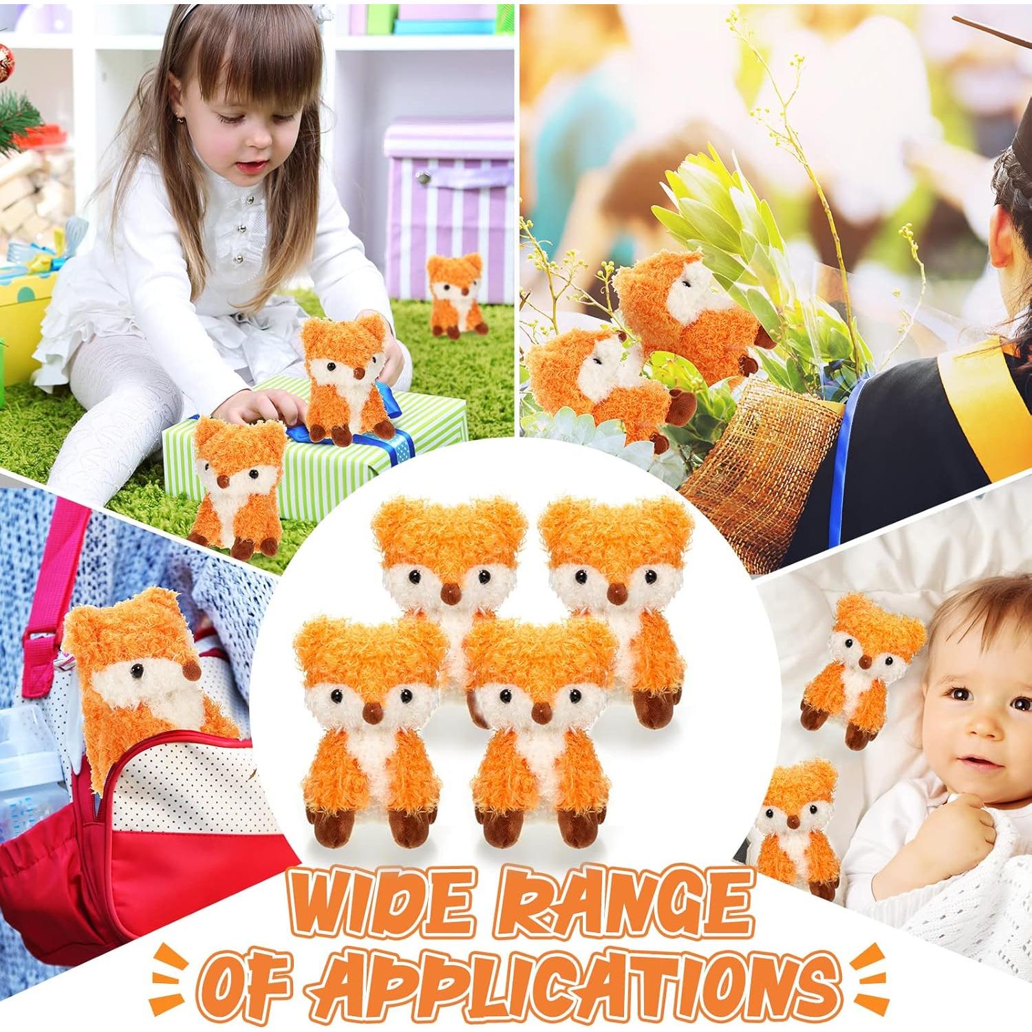 Set de 4 Zorros de Peluche Aoriher 13 cm para Niños