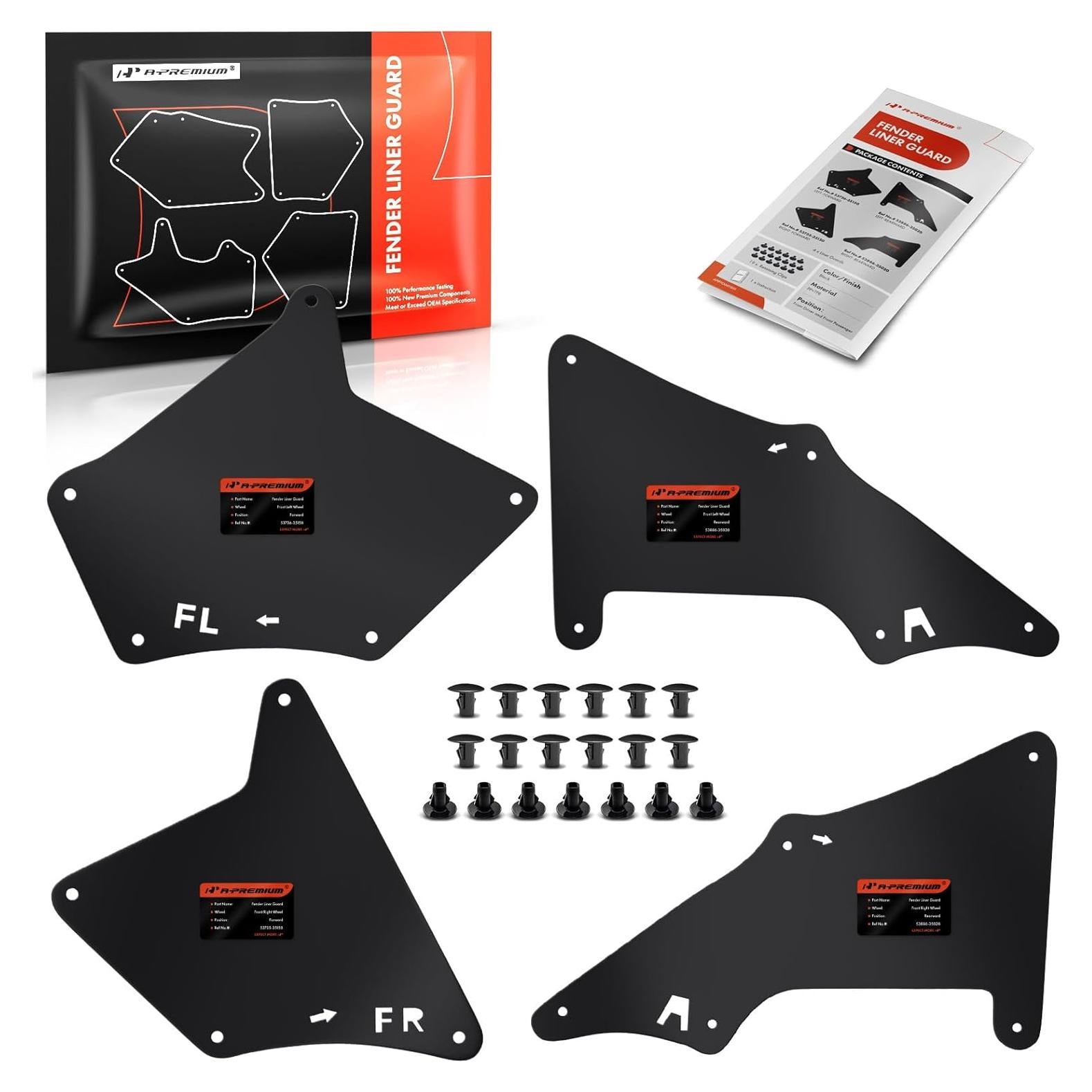 Guardias de Salpicaduras A-Premium para Toyota 4Runner 2003-2009