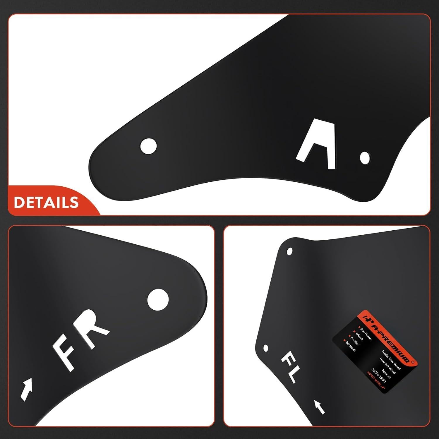 Guardias de Salpicaduras A-Premium para Toyota 4Runner 2003-2009