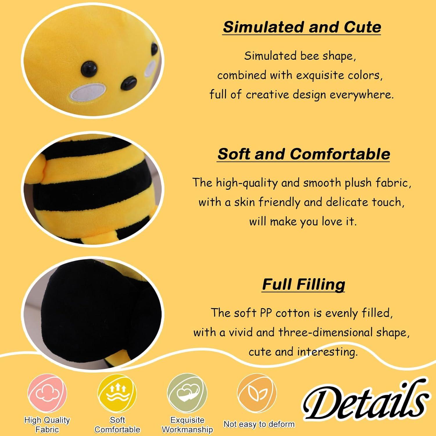 Juguete de Peluche Abeja Zhidiloveyou - 2 Piezas 20 cm