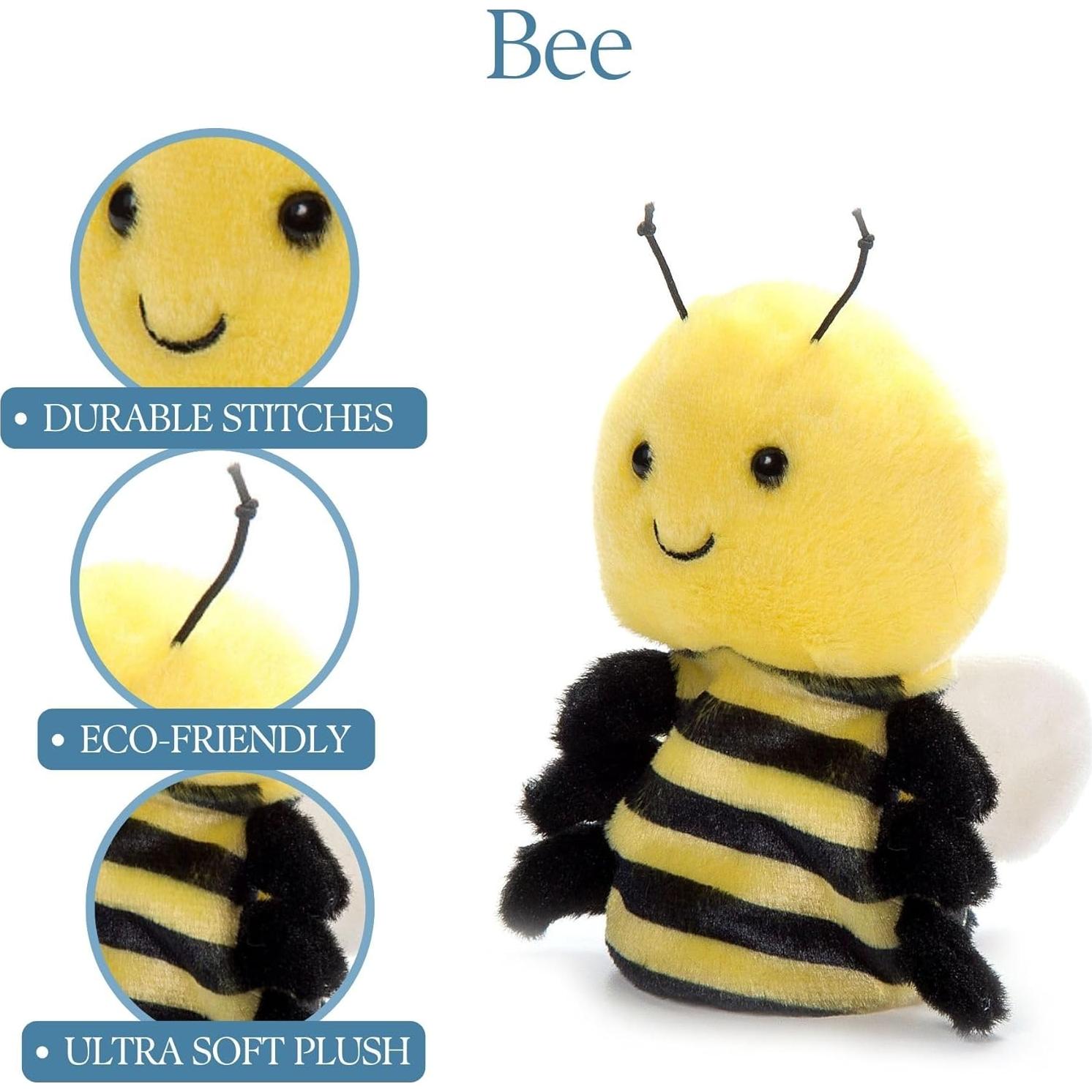 Peluche Abeja Amarilla El Zoológico de Caricias 15 cm
