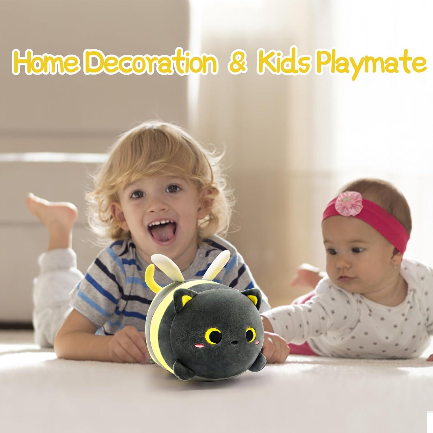 Almohada de Peluche Gato Abeja LSYDCARM 20 cm Suave