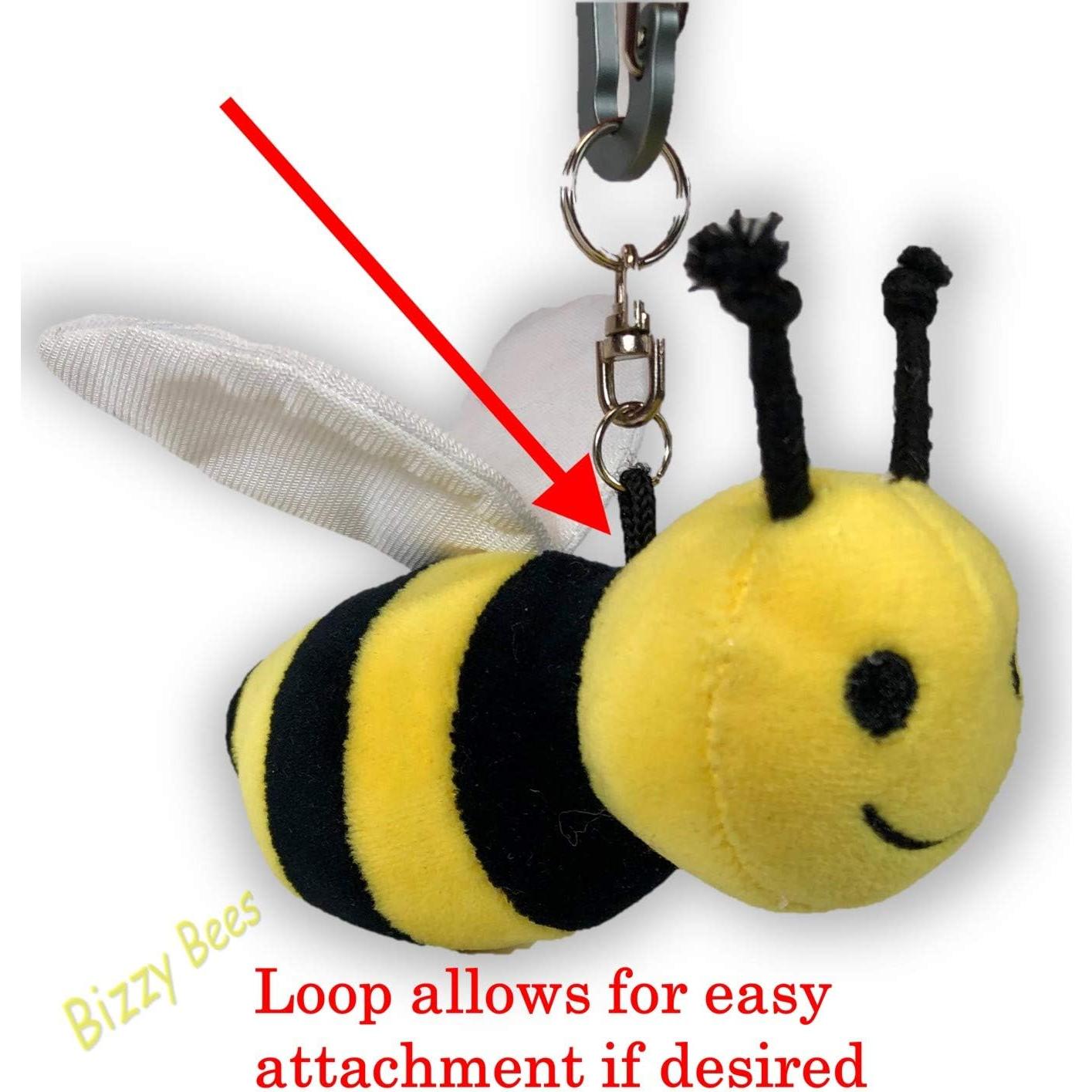Juego de 5 Abejas de Peluche Suaves Bizzy Bees 12 cm