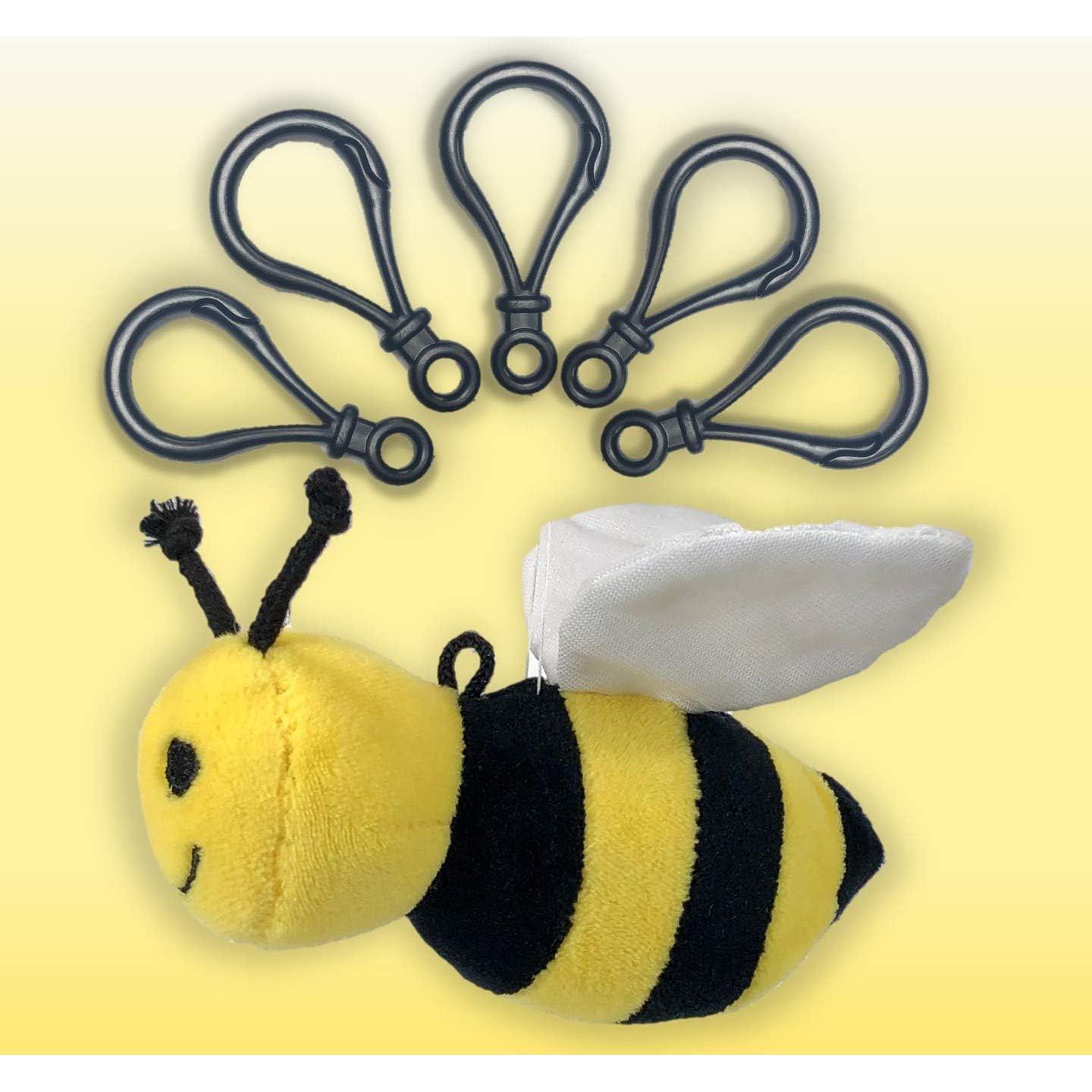 Juego de 5 Abejas de Peluche Suaves Bizzy Bees 12 cm