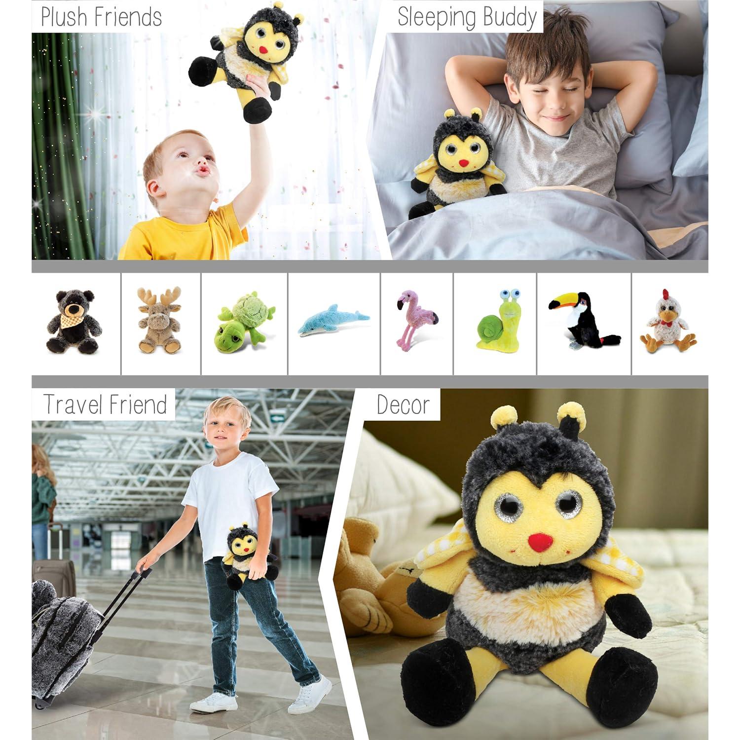 Animal de Peluche Abeja Sentada DolliBu 18 cm Suave