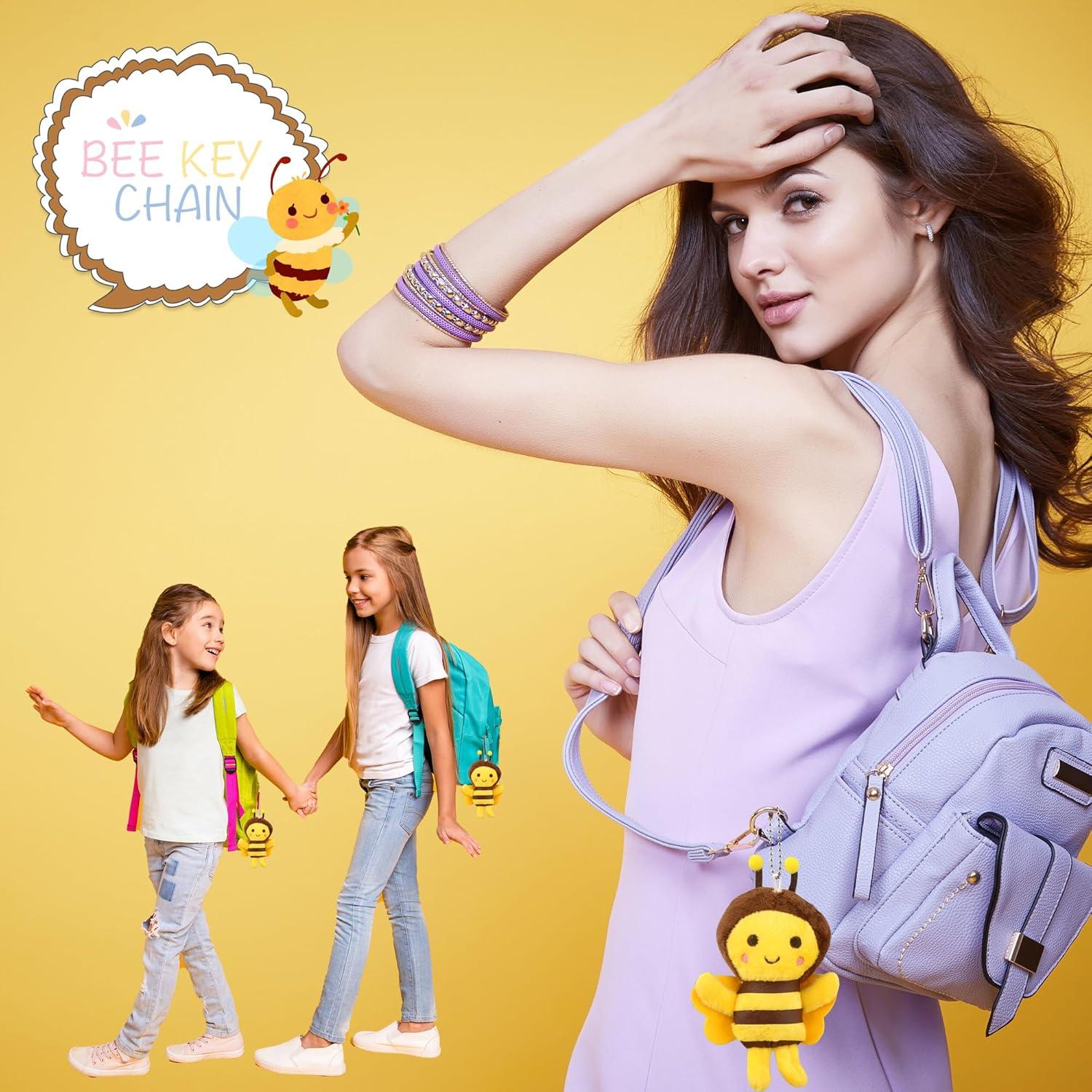 Paquete de 10 Juguetes de Peluche Abeja Puteraya - 2 Grandes y 8 Pequeños