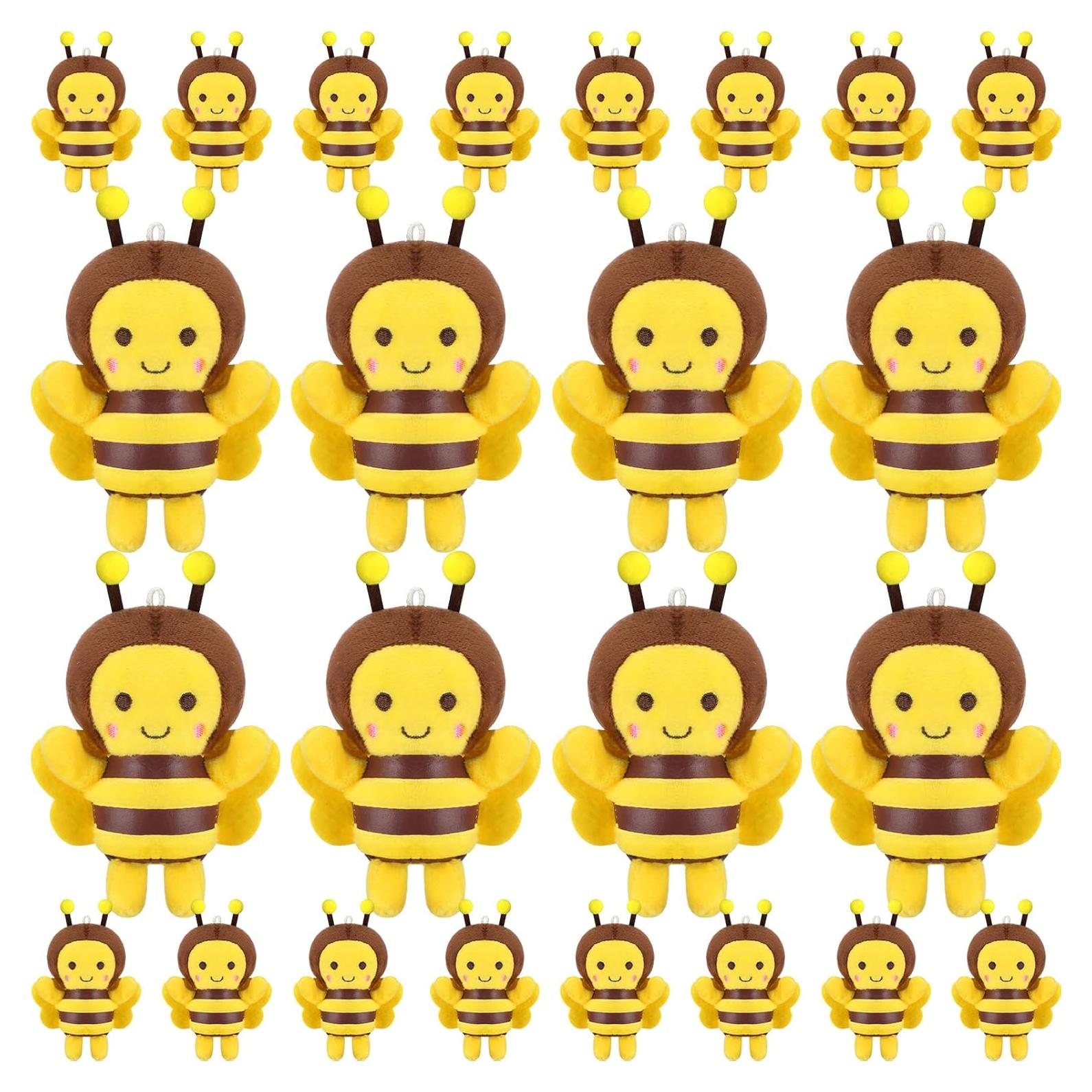 24 Juguetes de Abeja de Peluche HyDren 12 cm para Fiestas