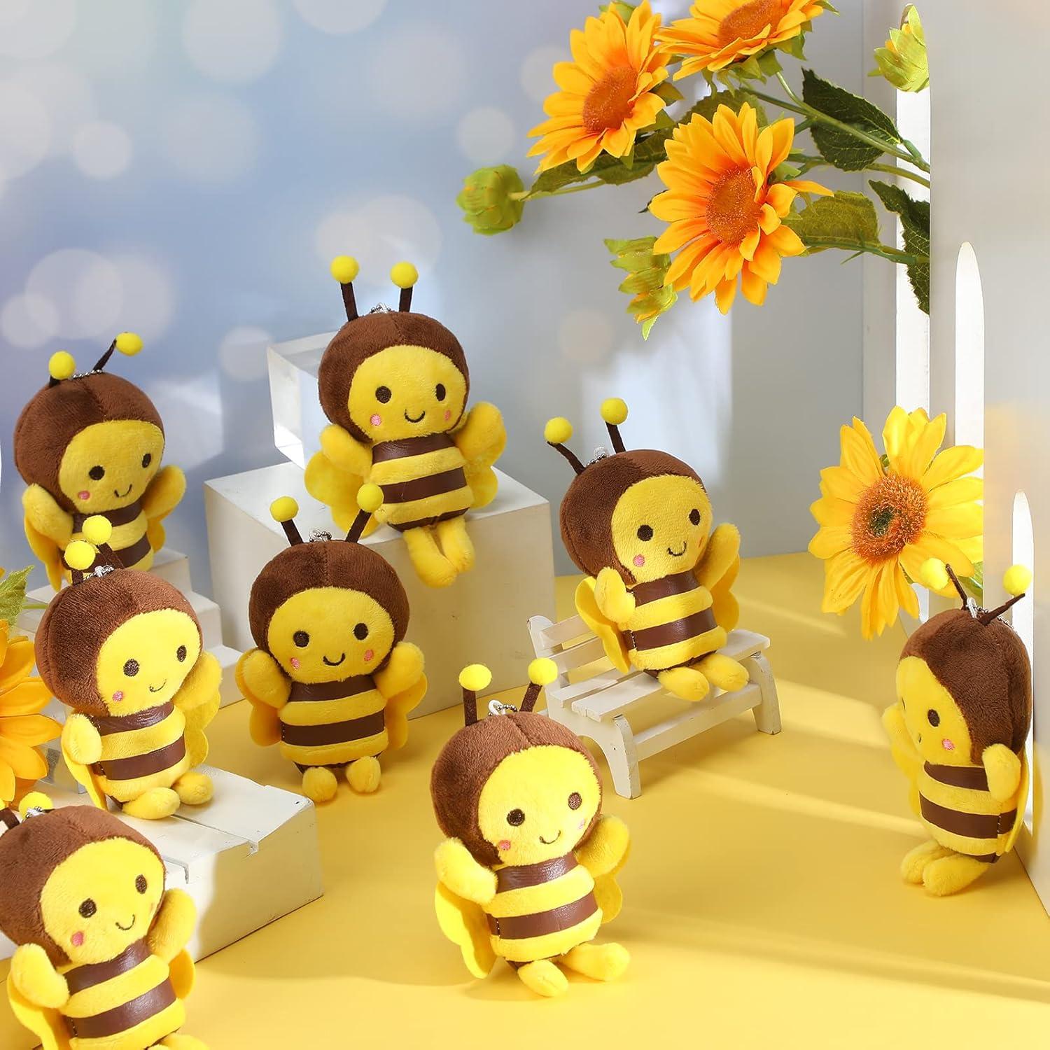 24 Juguetes de Abeja de Peluche HyDren 12 cm para Fiestas