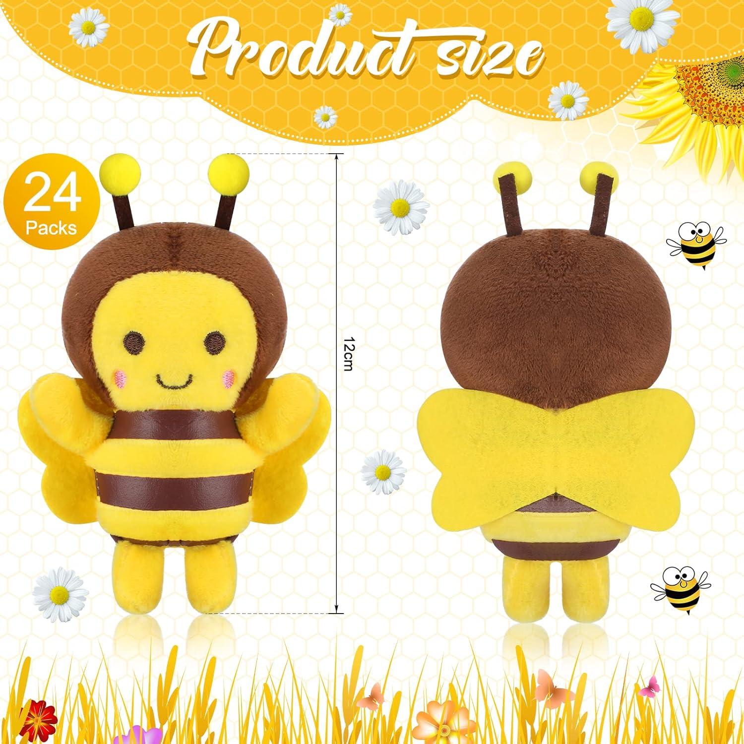 24 Juguetes de Abeja de Peluche HyDren 12 cm para Fiestas
