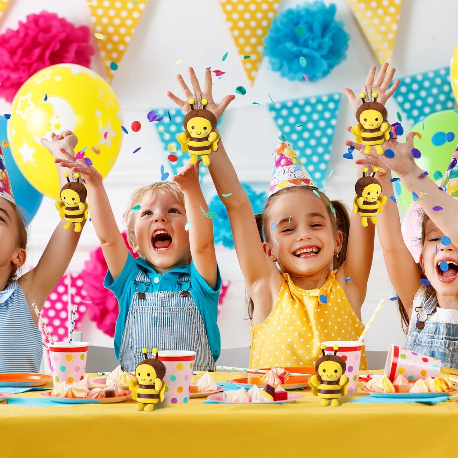 24 Juguetes de Abeja de Peluche HyDren 12 cm para Fiestas