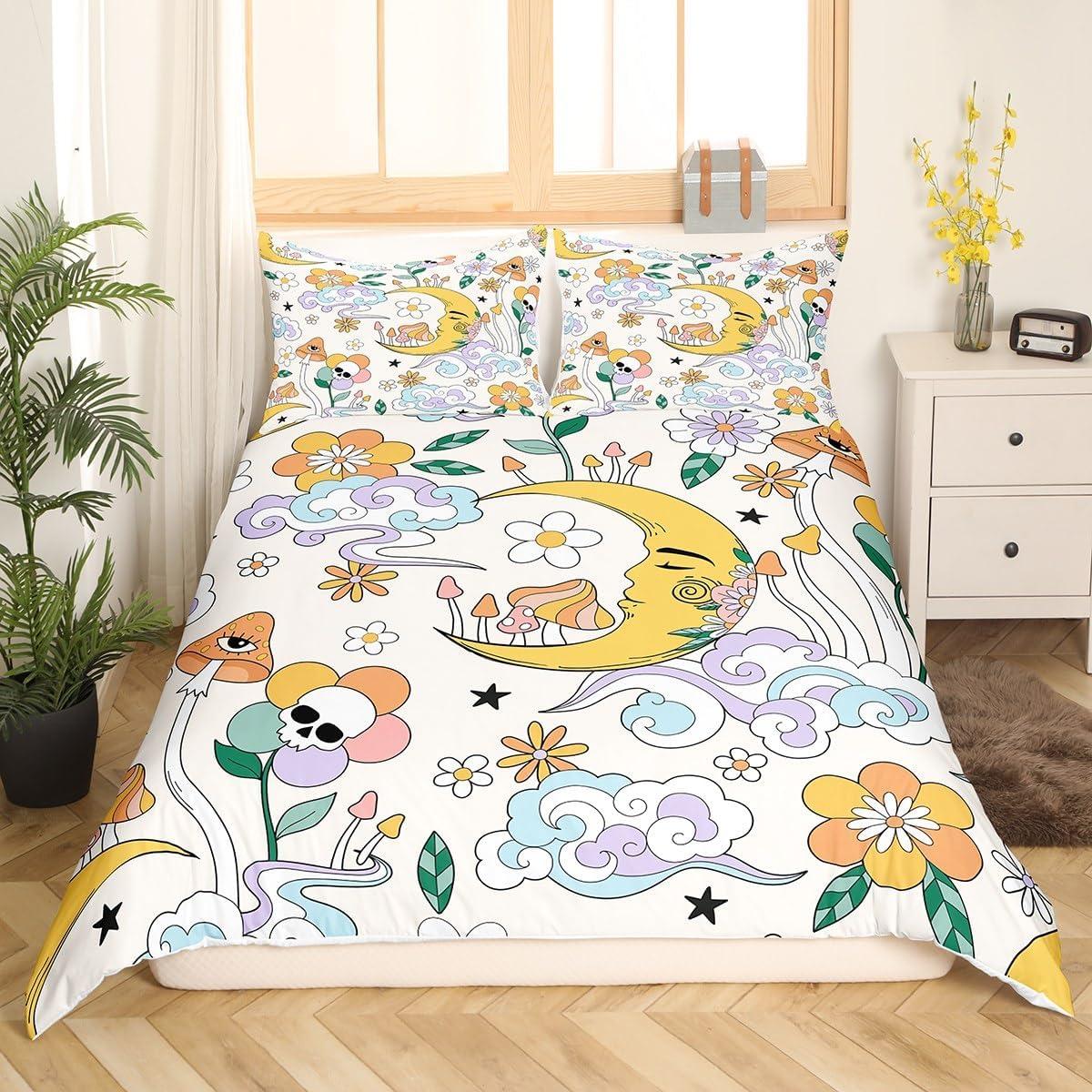 Funda de Edredón Queen Castle Fairy Floral Bohemio 3 Piezas