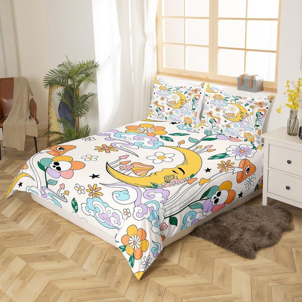 Funda de Edredón Queen Castle Fairy Floral Bohemio 3 Piezas