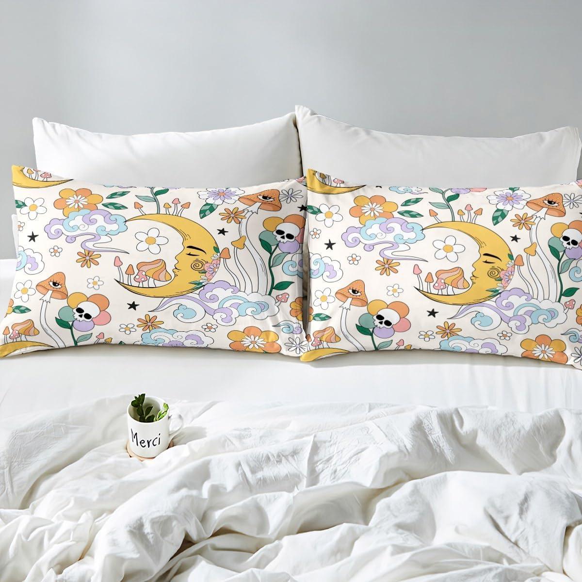 Funda de Edredón Queen Castle Fairy Floral Bohemio 3 Piezas