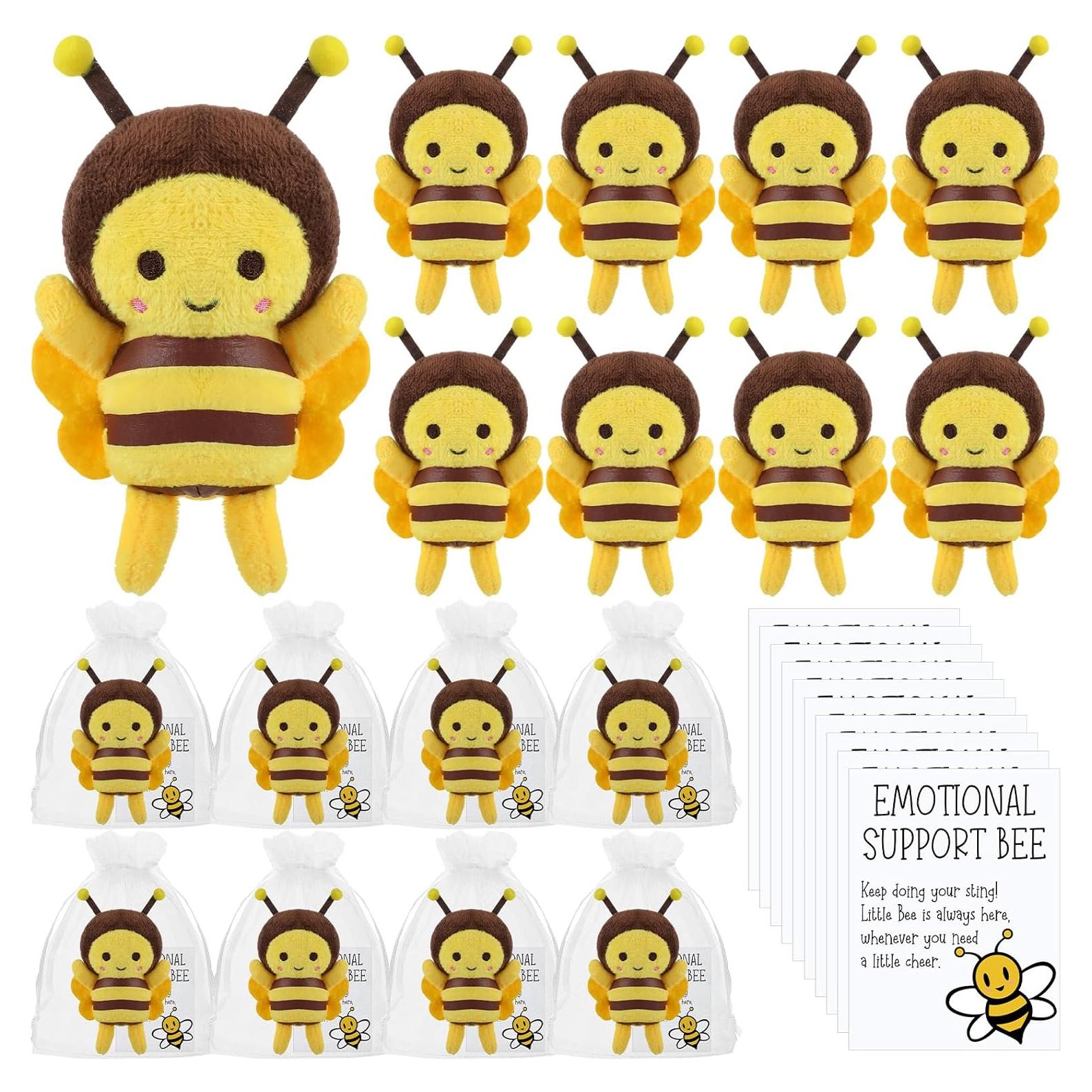 Regalos de Abeja de Peluche RoundFunny - 12 Conjuntos Motivacionales
