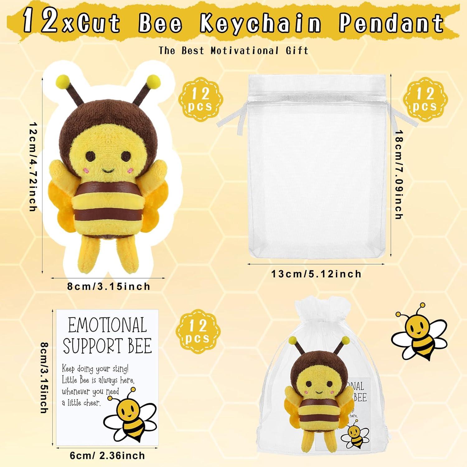 Regalos de Abeja de Peluche RoundFunny - 12 Conjuntos Motivacionales