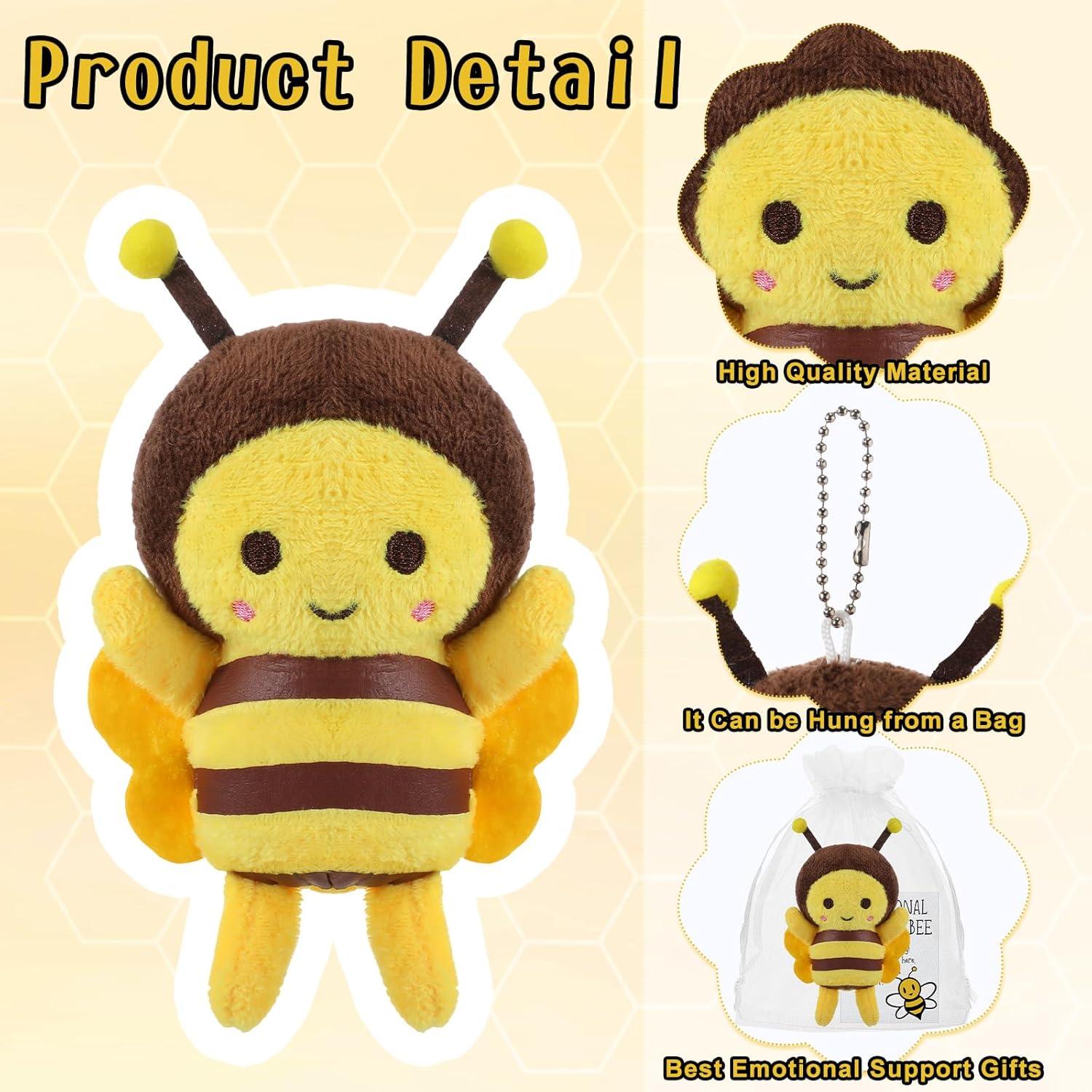 Regalos de Abeja de Peluche RoundFunny - 12 Conjuntos Motivacionales