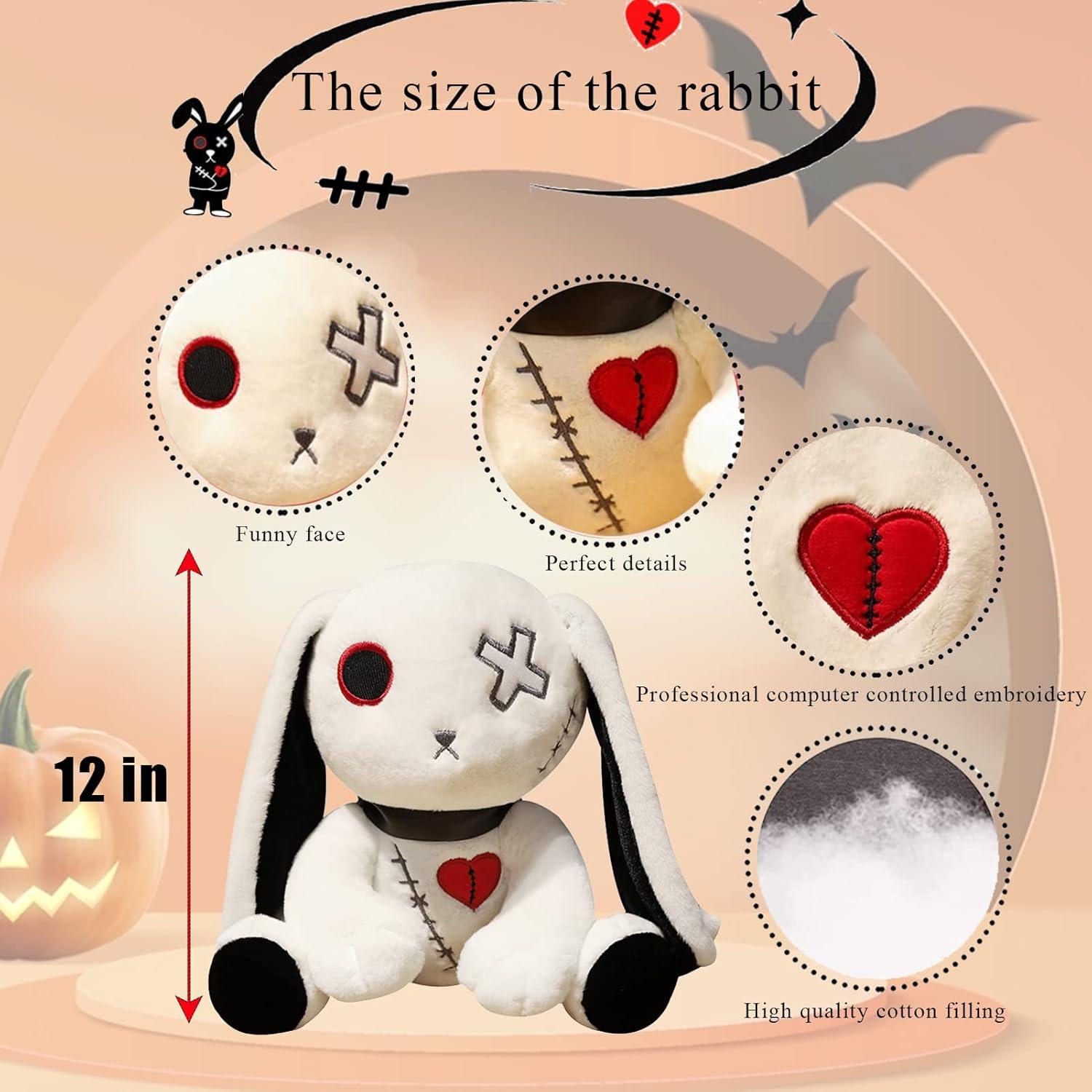 Muñeco de Peluche Conejo Blanco LVQING 30.5 cm Halloween