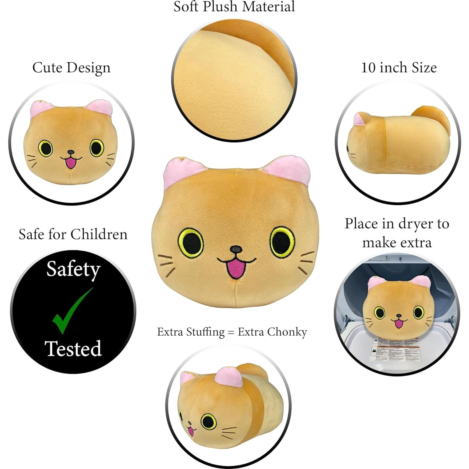 Peluches de gato naranja Piña 25.4 cm suave y lindo