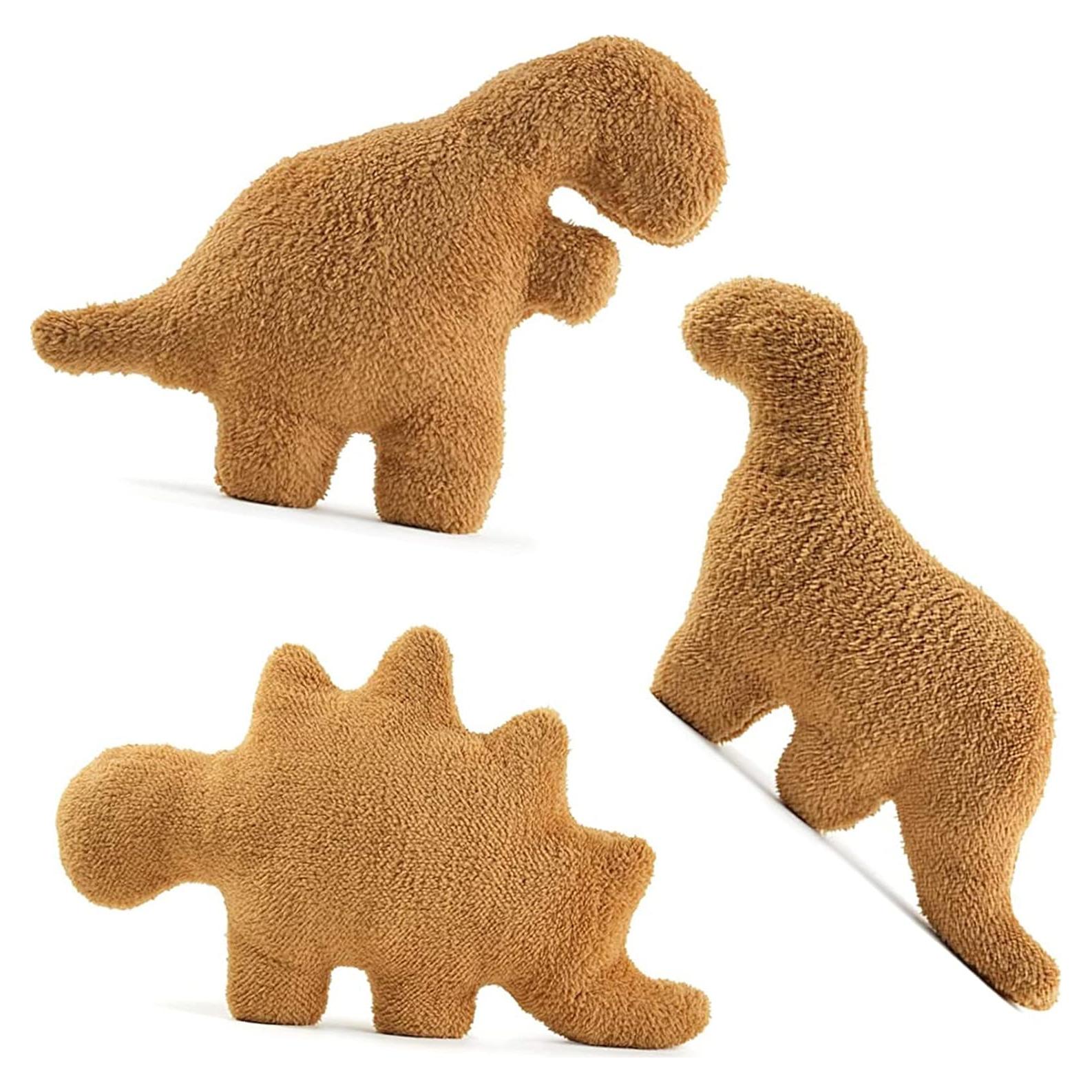 3 Almohadas de Peluche Dinosaurio Nugget Lixzuch 45 cm