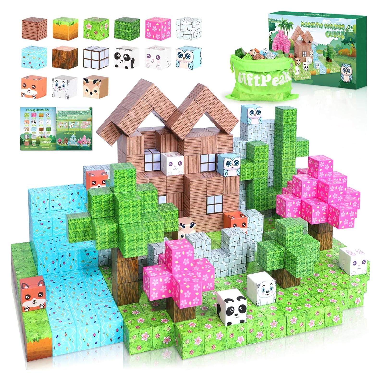 Bloques Magnéticos Giftpeak 100 Piezas para Niños 3-10 Años