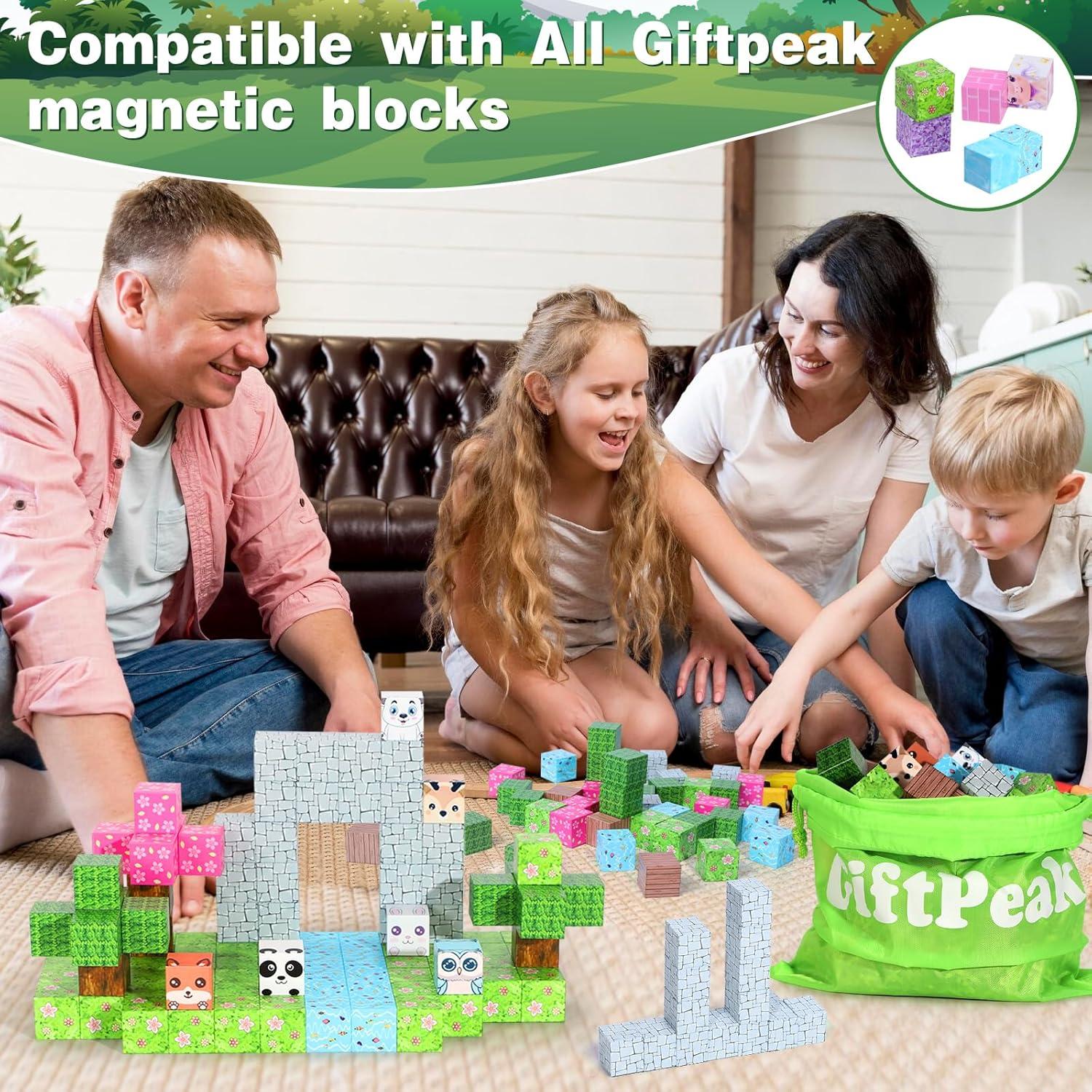 Bloques Magnéticos Giftpeak 100 Piezas para Niños 3-10 Años