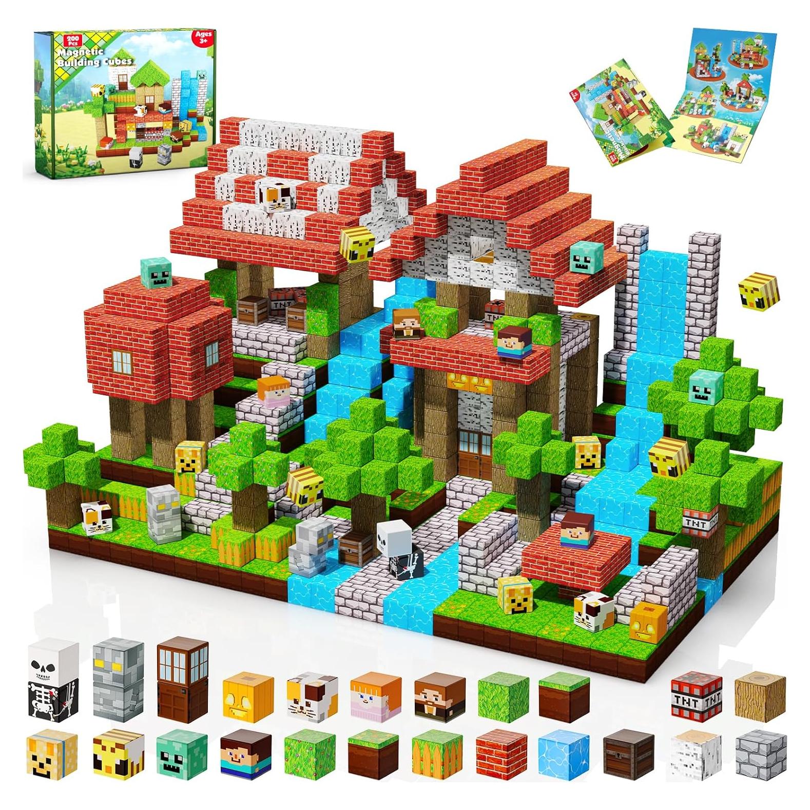 Bloques Magnéticos Annexfun 200PCS Juguetes STEM 3+ Años