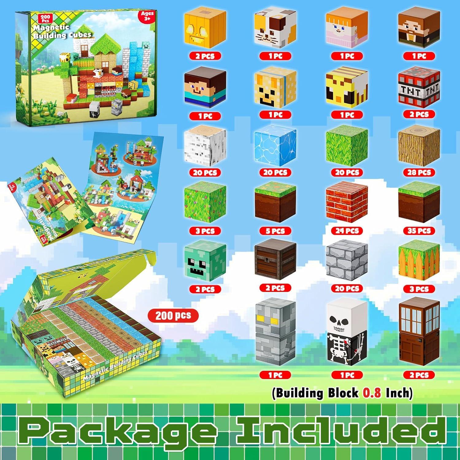 Bloques Magnéticos Annexfun 200PCS Juguetes STEM 3+ Años