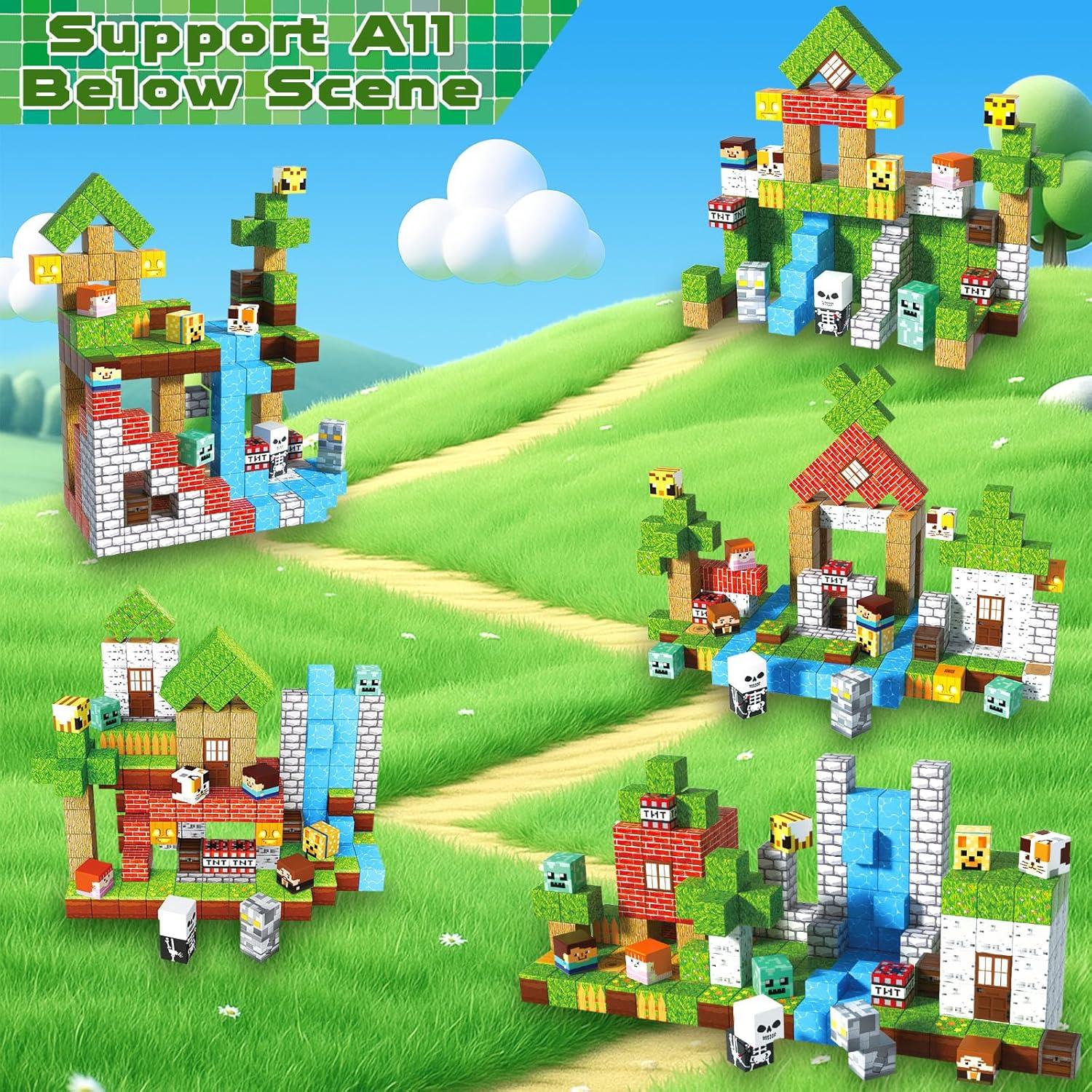 Bloques Magnéticos Annexfun 200PCS Juguetes STEM 3+ Años