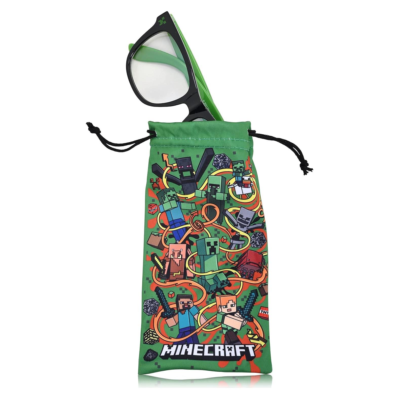 Gafas bloqueadoras de luz azul Minecraft con estuche y limpiador