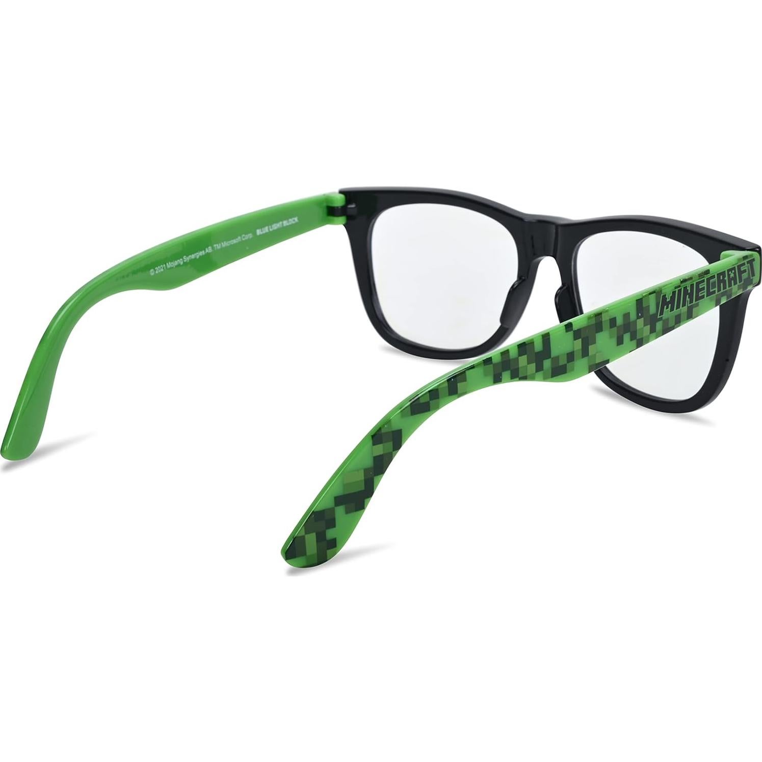 Gafas bloqueadoras de luz azul Minecraft con estuche y limpiador