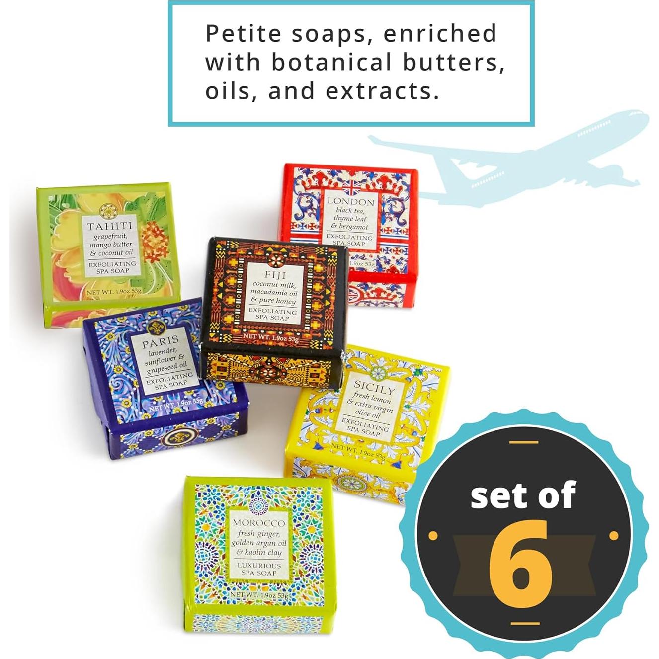 Juego de Jabón de Manteca de Karité Floral Greenwich Bay - 6 Piezas