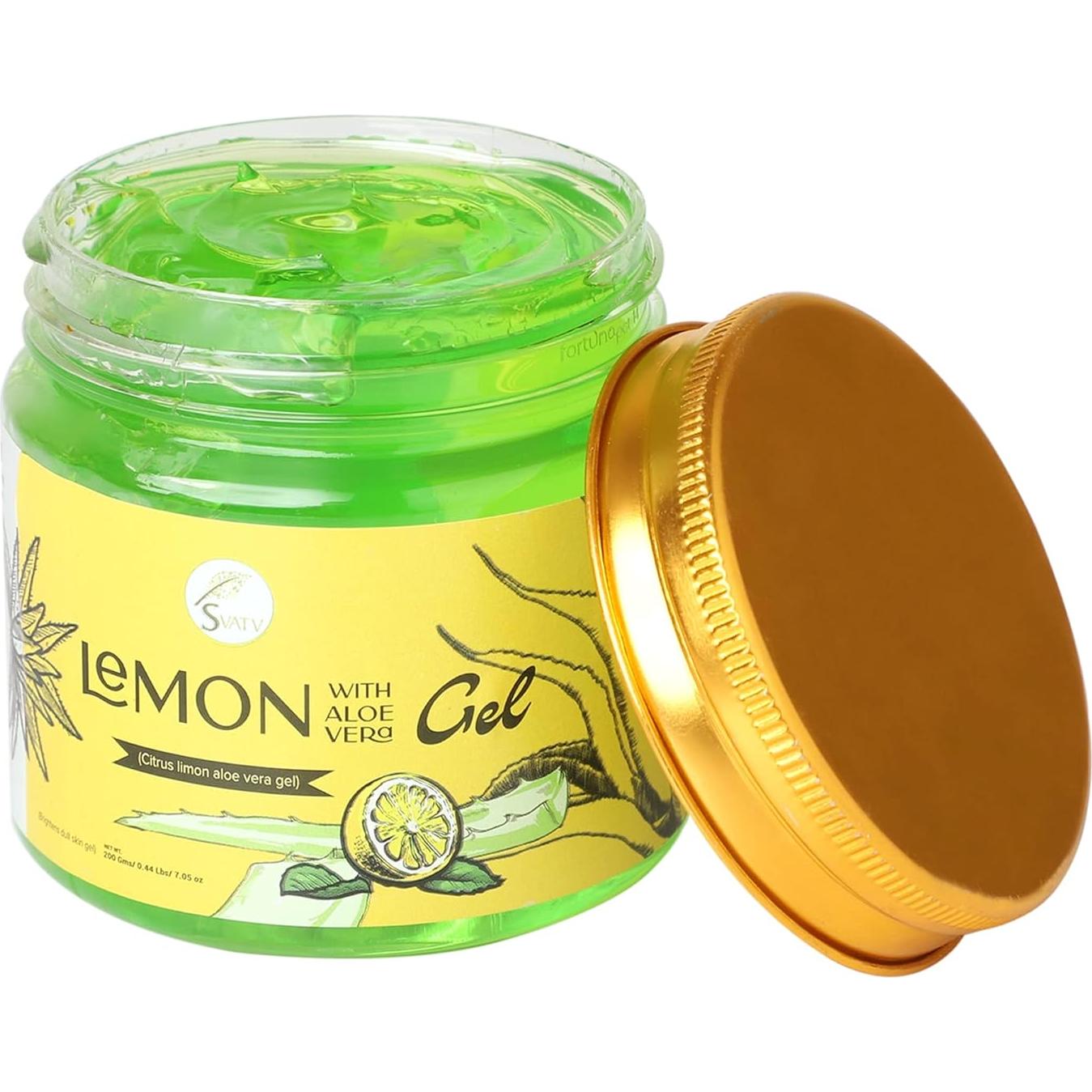 Gel de Aloe Vera SVATV con Limón 200g - Hidratante Facial y Corporal