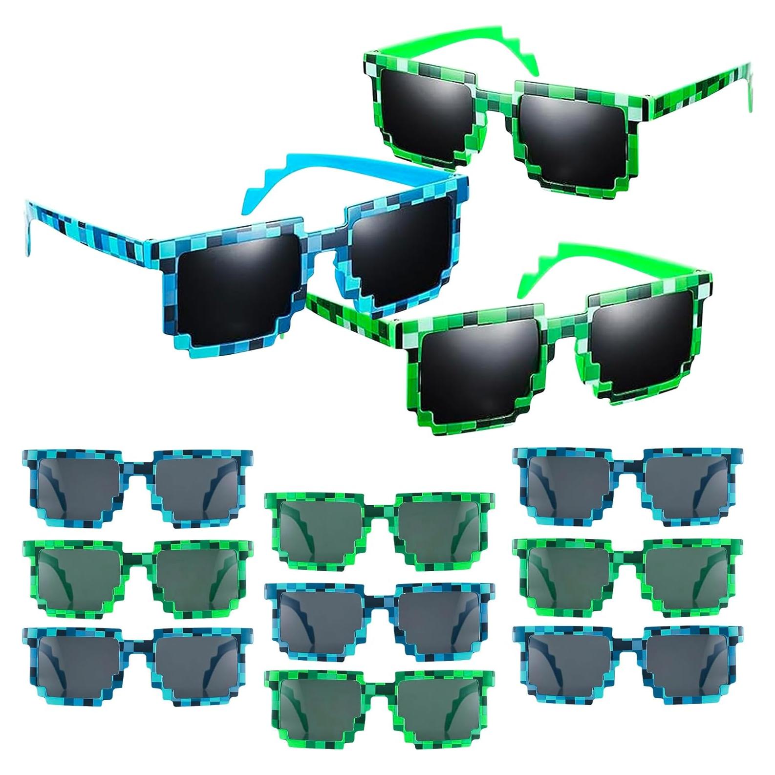 Gafas Pixeladas Playbees - Paquete de 12 - UV y Duraderas