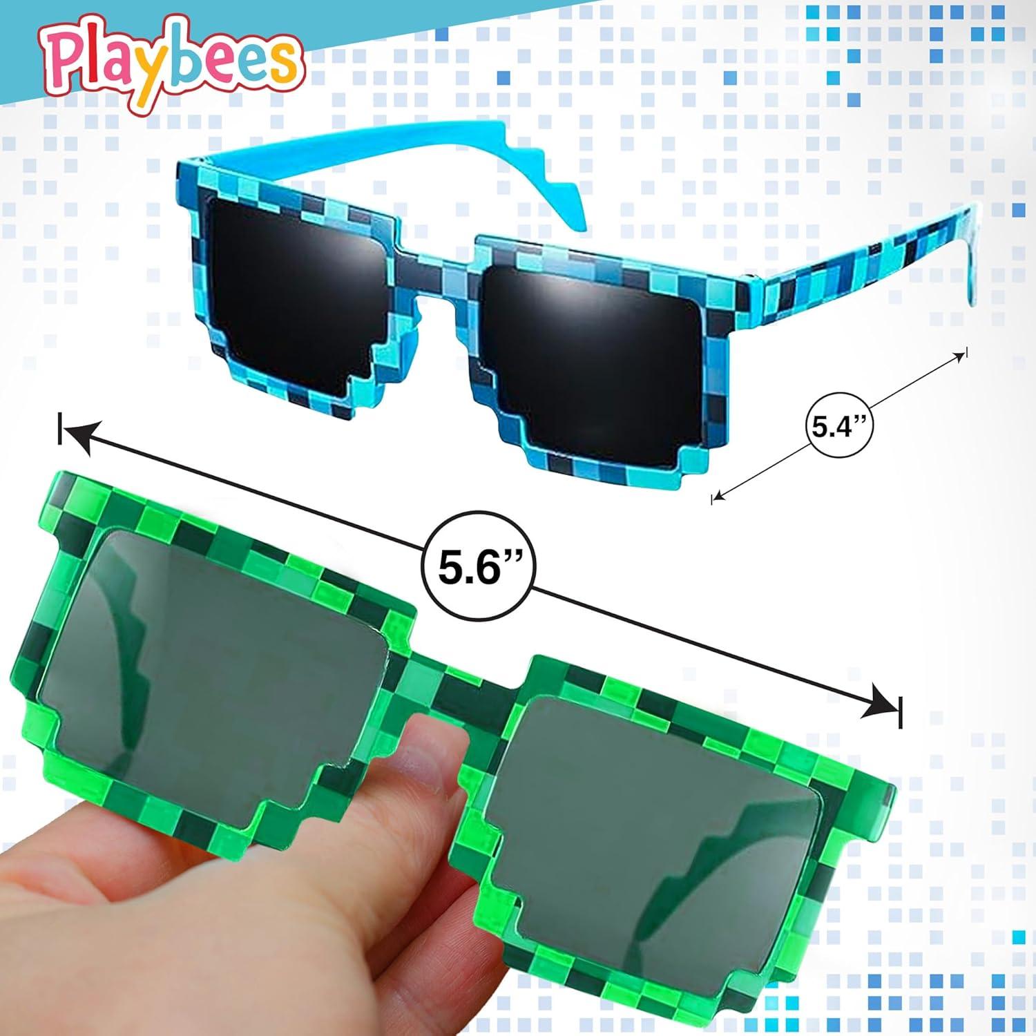 Gafas Pixeladas Playbees - Paquete de 12 - UV y Duraderas