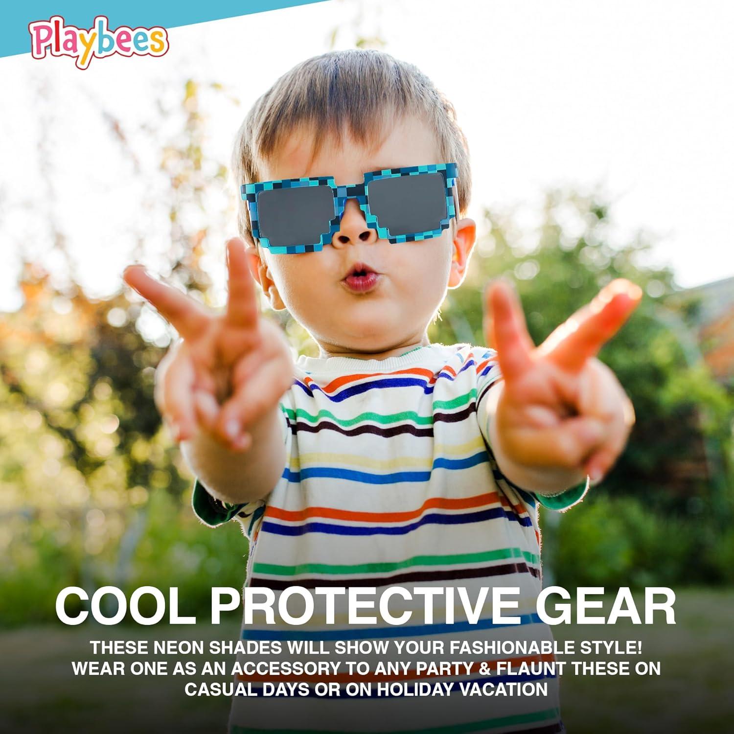 Gafas Pixeladas Playbees - Paquete de 12 - UV y Duraderas