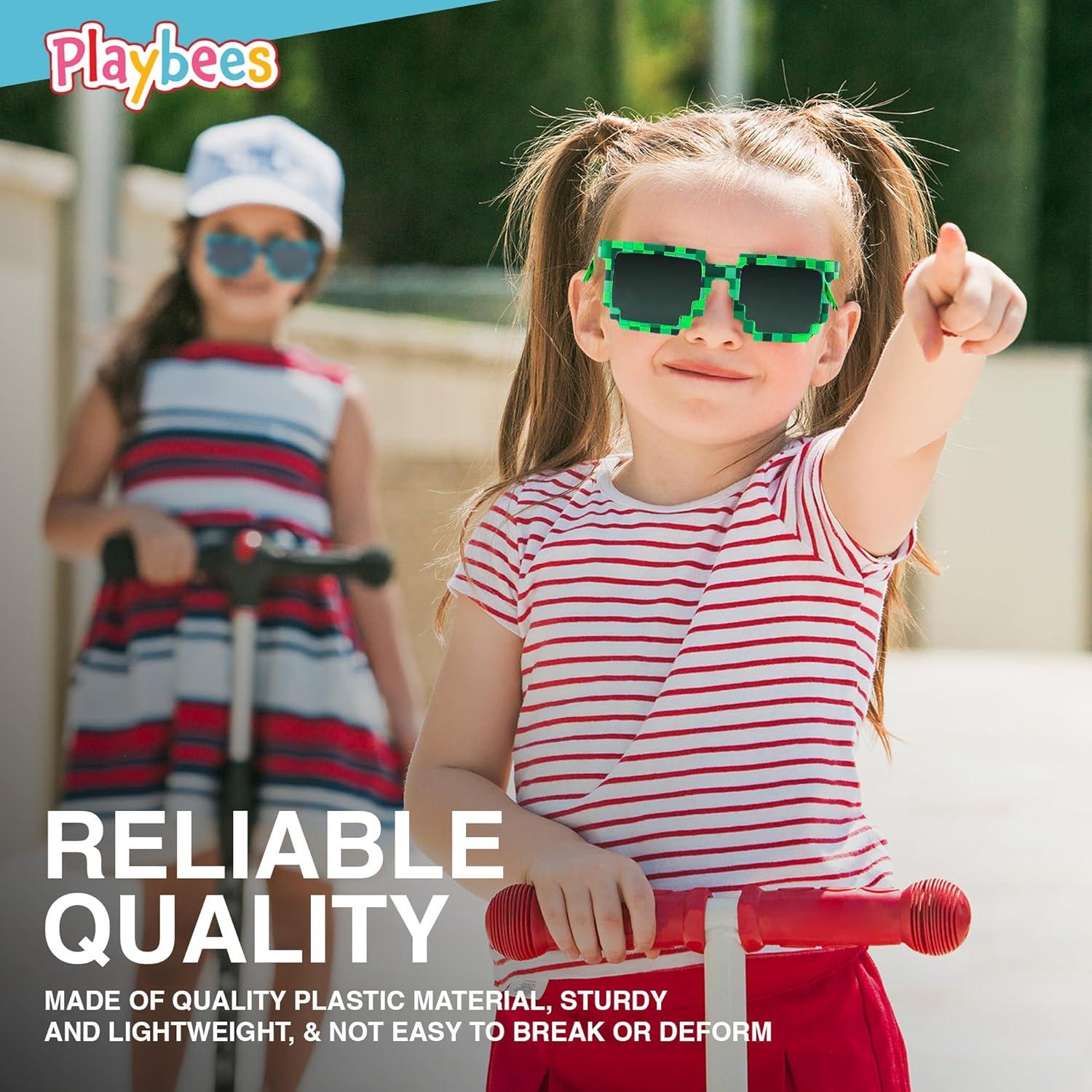 Gafas Pixeladas Playbees - Paquete de 12 - UV y Duraderas