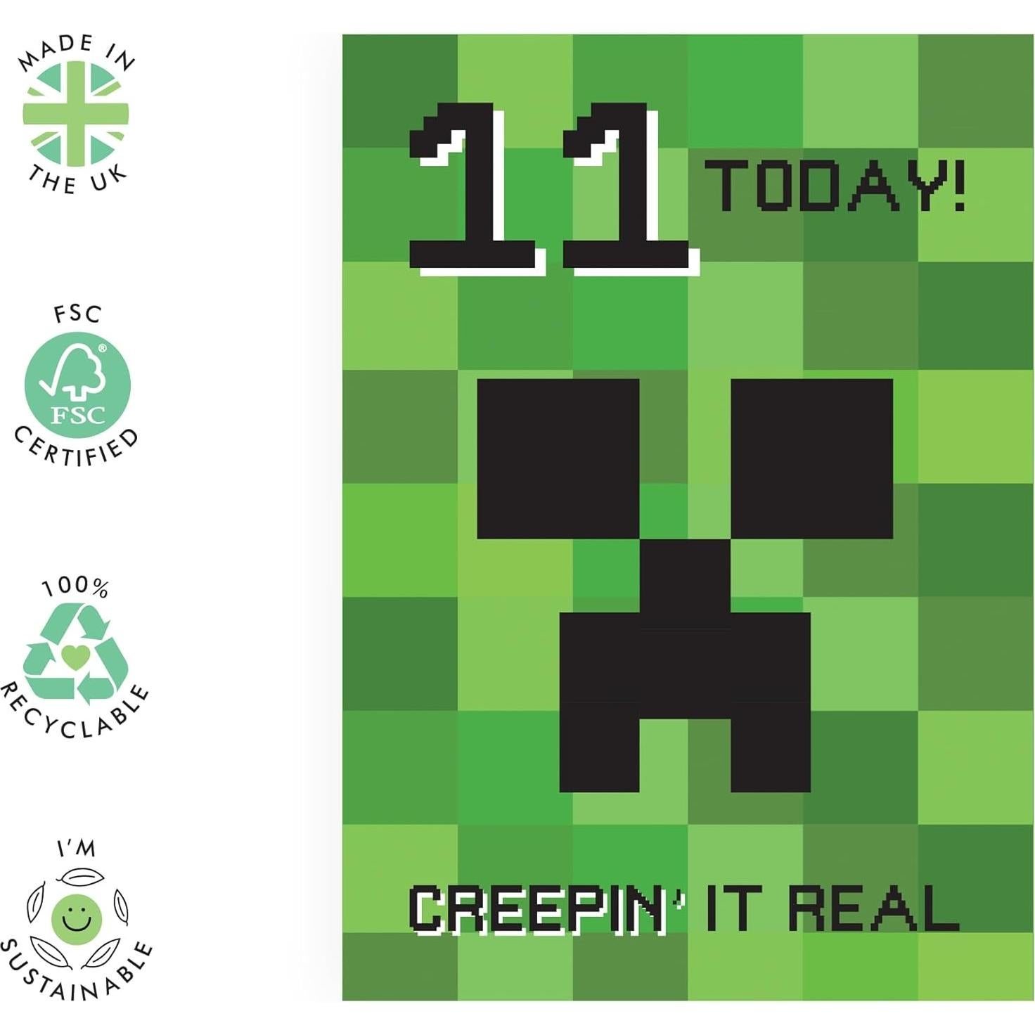 Tarjeta de Cumpleaños Gamer Central 23 - Creeping It Real 11 años
