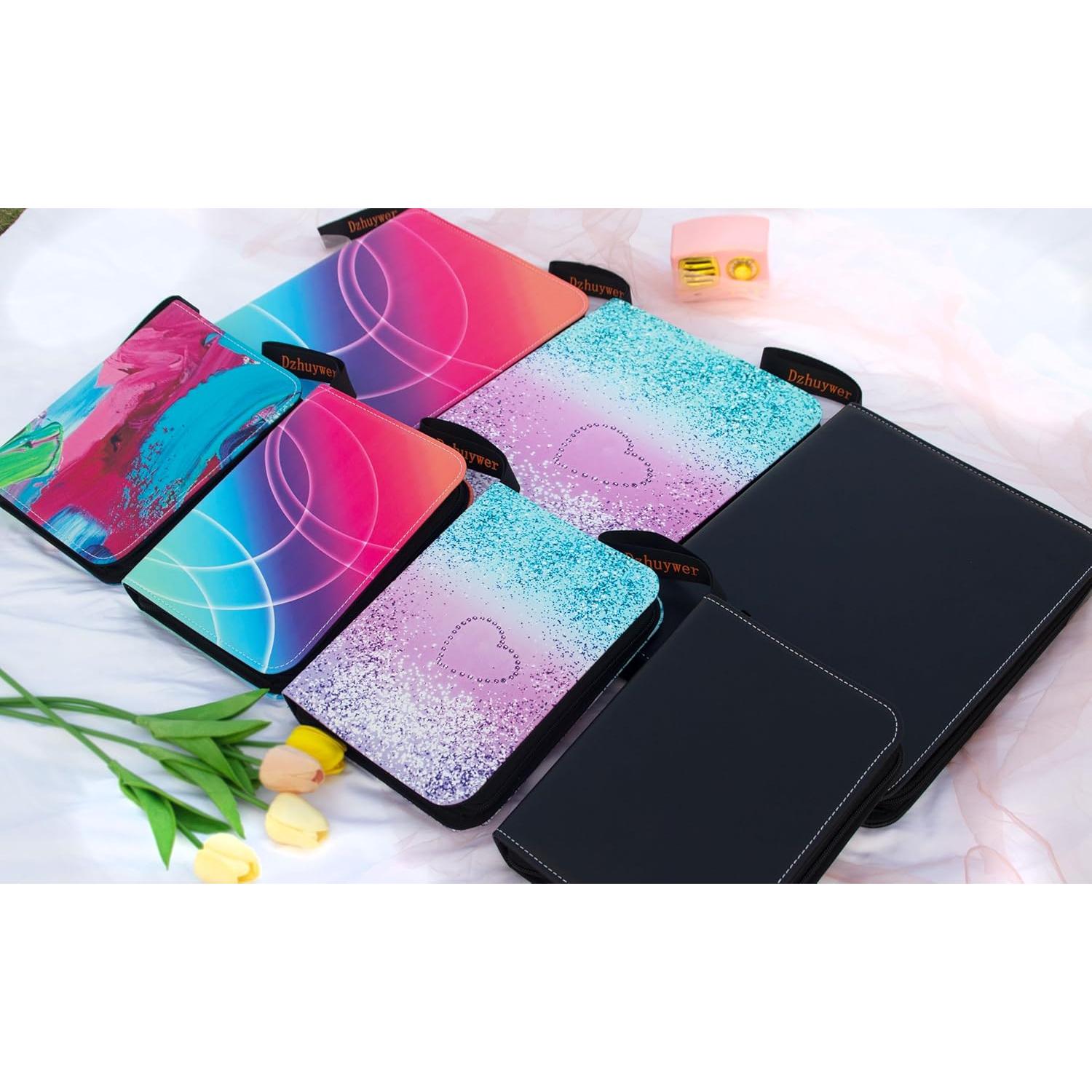 Carpeta de Cartas Coleccionables Dzhuywer 9 Bolsillos Estrella Rosa