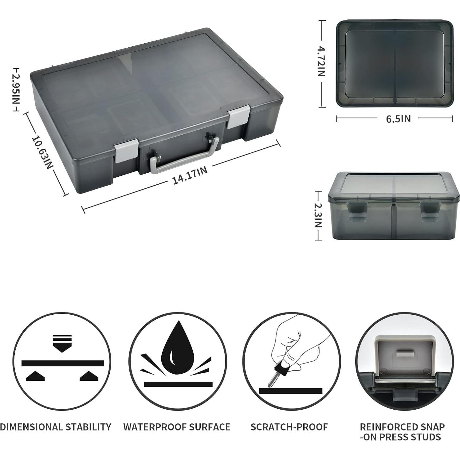 Caja de Almacenamiento de Tarjetas ALCYON 1600+ Gris