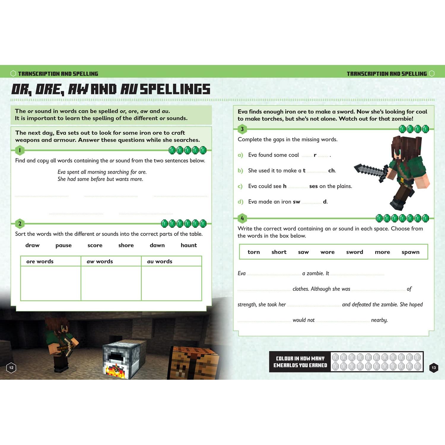 Minecraft English Ages 5-6: Official Workbook (Minecraft Education)