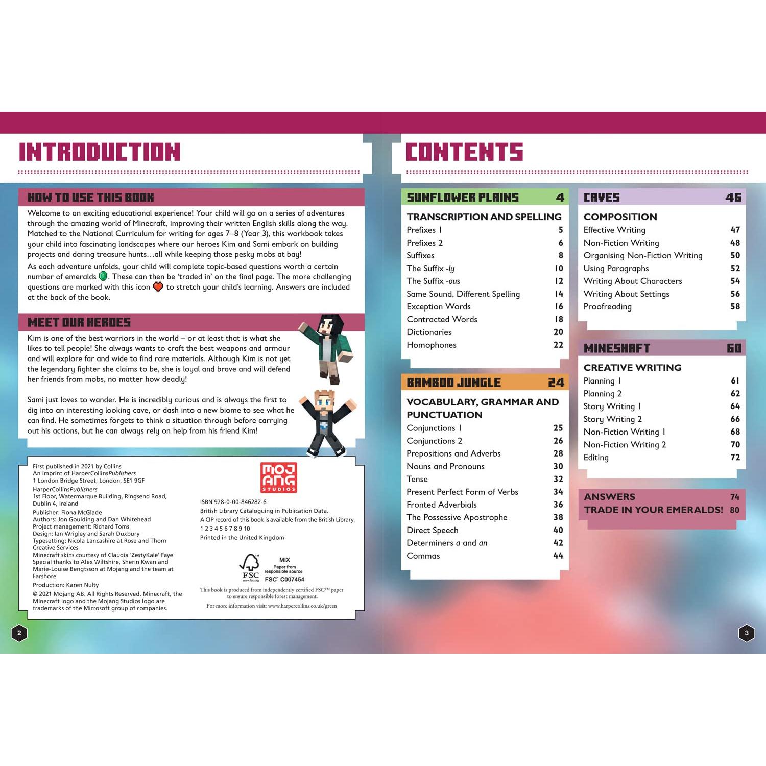 Minecraft English Ages 7-8: Official Workbook (Minecraft Education)